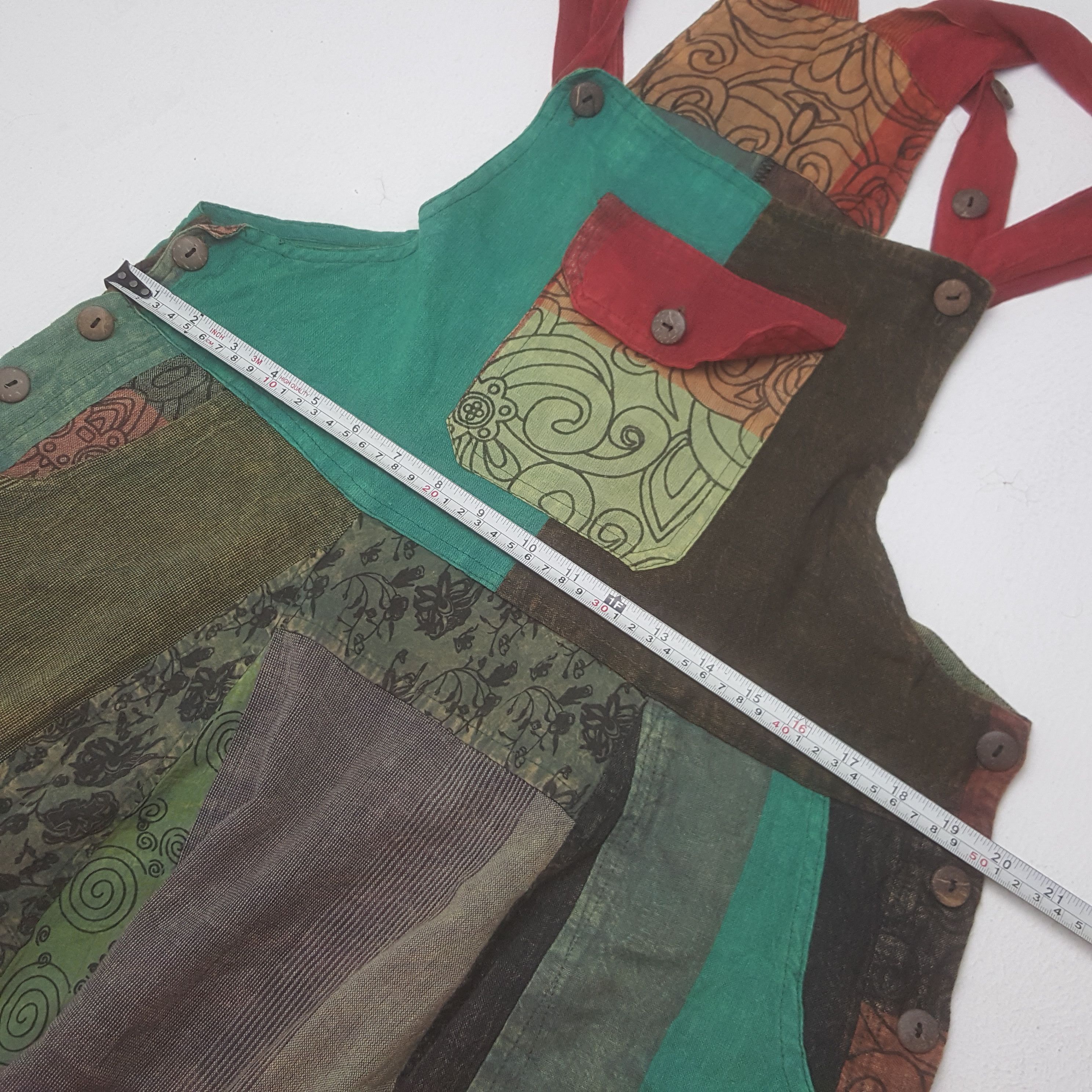 Japanese Brand Vintage Hippie Patches Art Japanese Style Overall Size US 28 / EU 44 - 7 Thumbnail