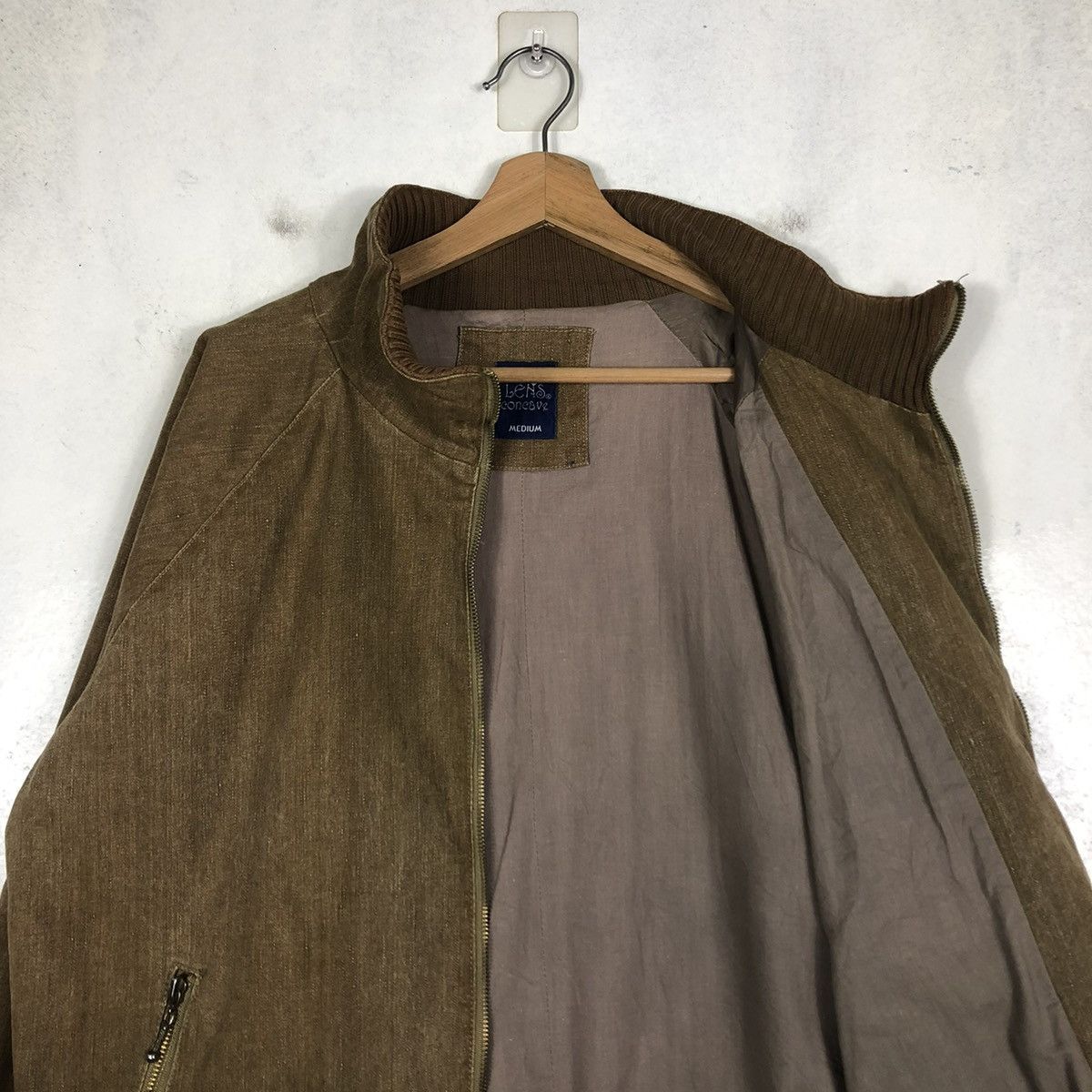 Japanese Brand 📌VINTAGE BOMBER JACKET BIKER HIGH COLLAR LENS CONCAVE Size US M / EU 48-50 / 2 - 13 Thumbnail