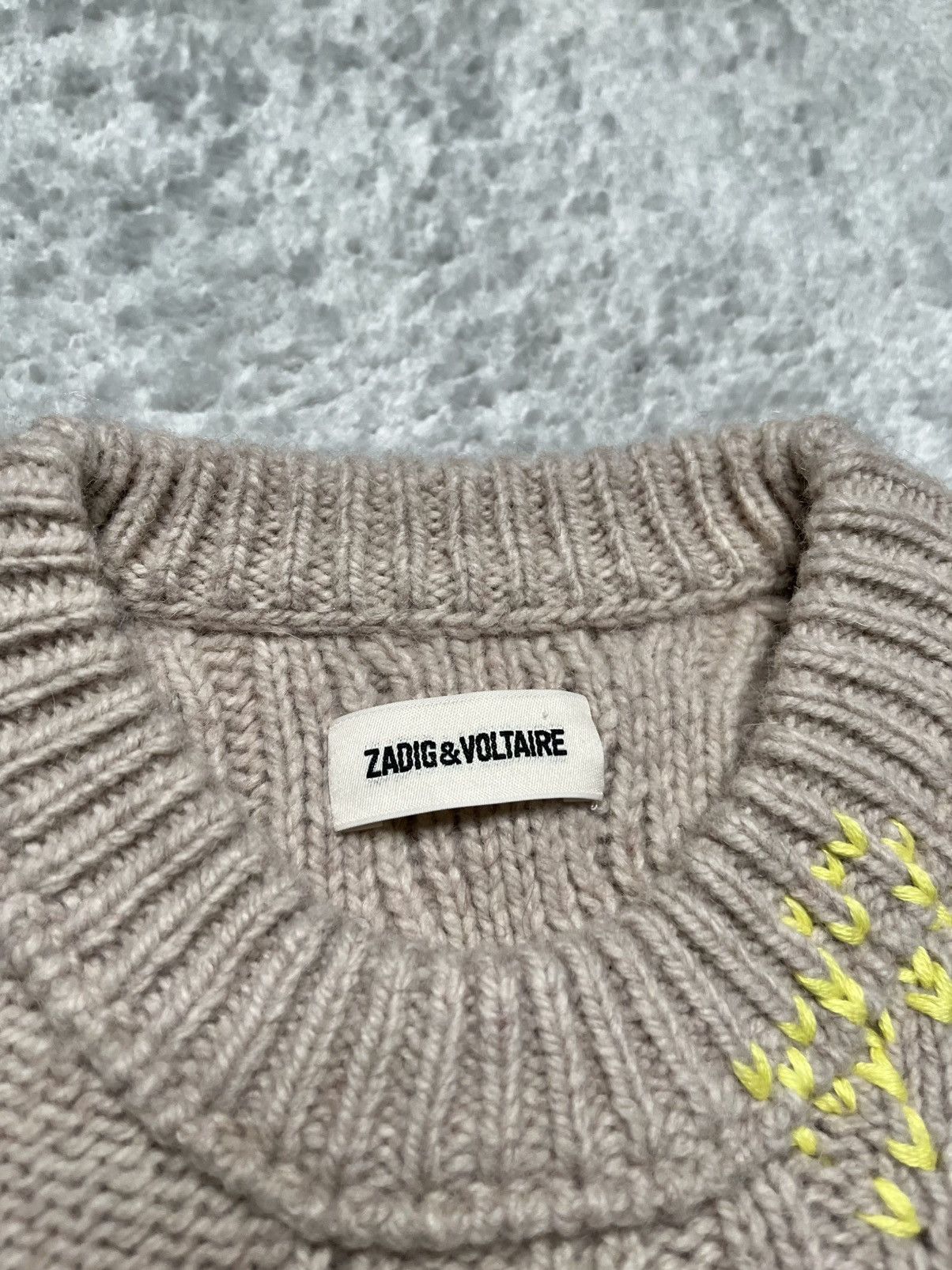 Zadig & Voltaire Vintage Beige Sweater figured Basic zadig & voltaire Wool Size M / US 6-8 / IT 42-44 - 8 Thumbnail