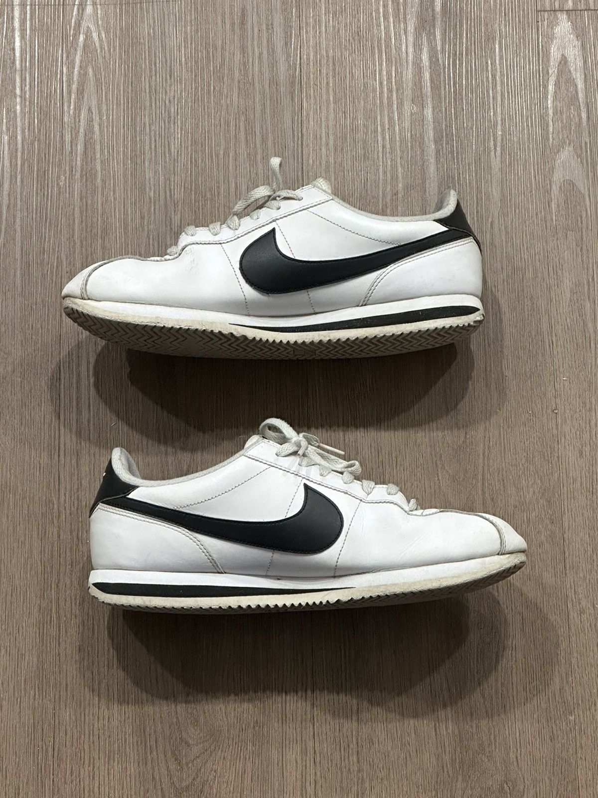 image of Nike Cortez Classic Leather Shoes in White, Men's (Size 11)