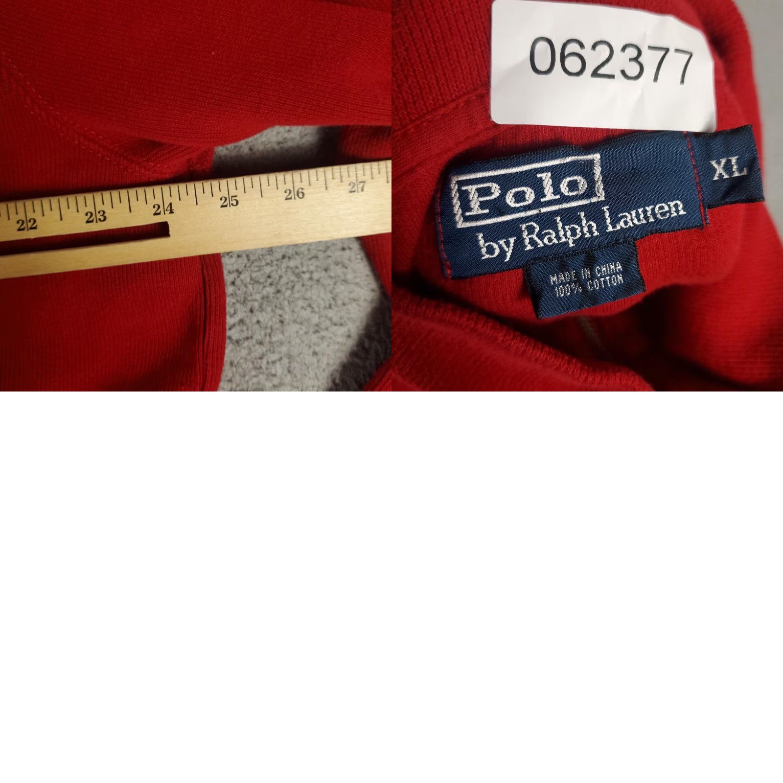 Polo Ralph Lauren Ralph Lauren Men's XL Red Cotton 1/4 Zip Pullover Sweater Knitted Mock Neck Classic Size US XL / EU 56 / 4 - 8 Thumbnail