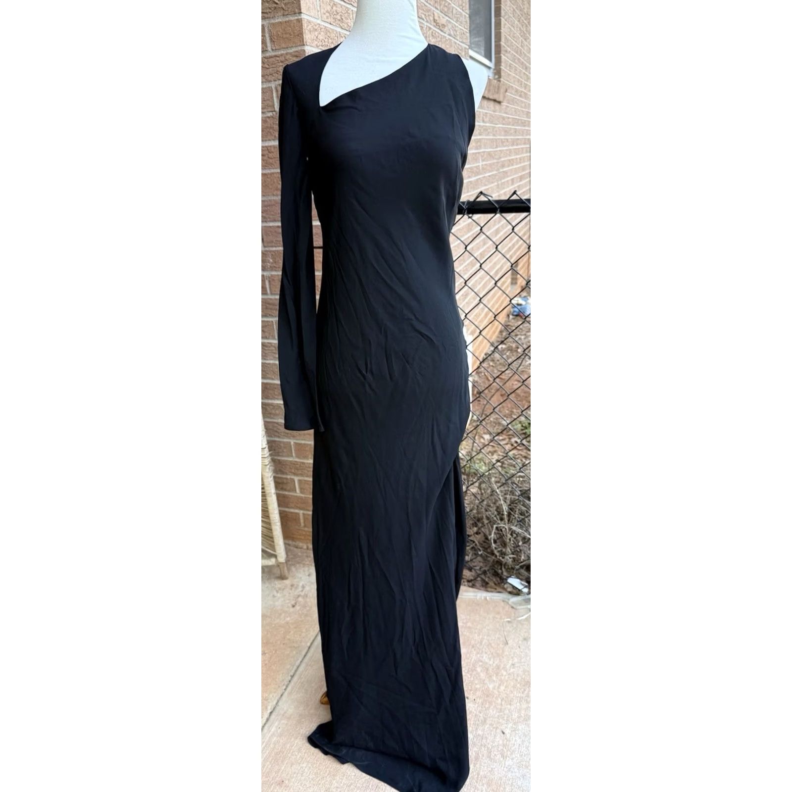 Vintage VINTAGE Michelle Mason Asymmetrical Gown Black Size 4 New With Tag Womens Dress Long A-Line Size S / US 4 / IT 40 - 4 Thumbnail