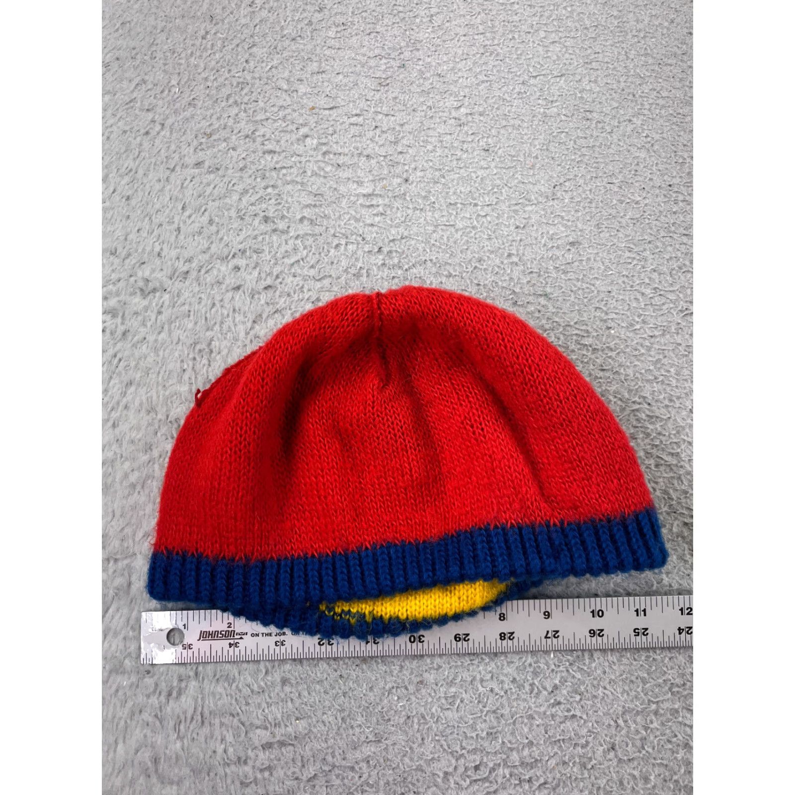 Vintage Beanie Hat Adult One Size Red Knit Acrylic Camp Trail Winter Ski - Unbranded Mens Beanie Size ONE SIZE - 3 Thumbnail