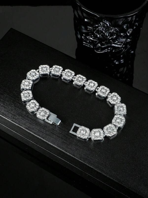 Other Zirconia Ice Bracelet Link Jewelry Crystal Drip Size ONE SIZE - 5 Thumbnail