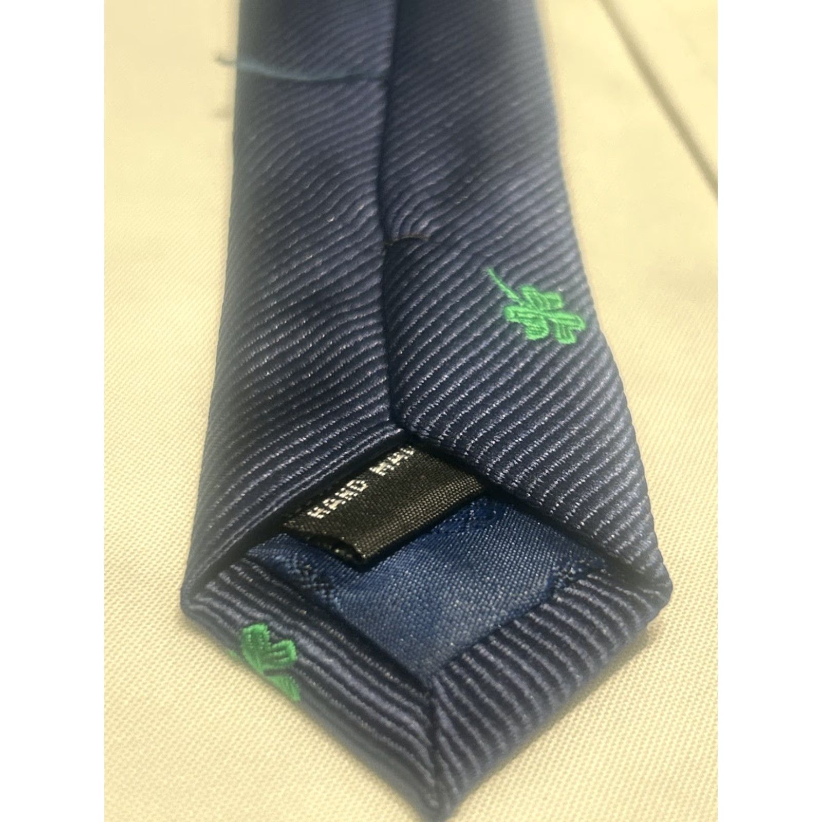 Vintage Rivetz Regalia Tie Men Blue Beautiful Hand Made Clover Tie Size ONE SIZE - 8 Thumbnail