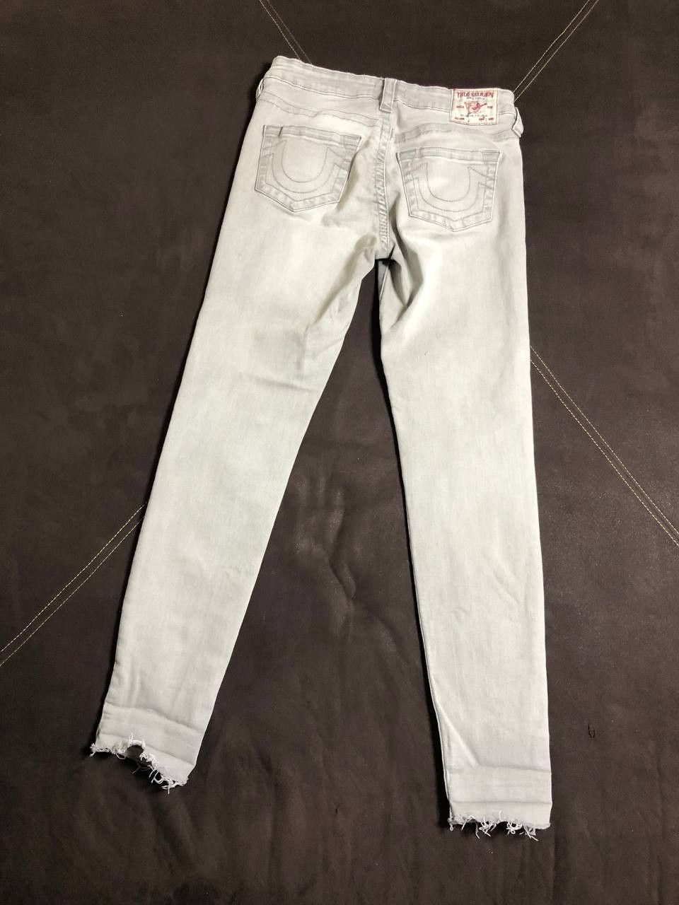 True Religion Women's True Religion Jennie Curvy Skinny Grey Jeans Size 28" / US 6 / IT 42 - 19 Thumbnail