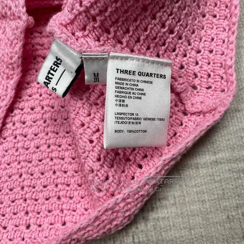 Bode Three Quarters Pink Crochet Sleeveless Top. Size US M / EU 48-50 / 2 - 4 Thumbnail