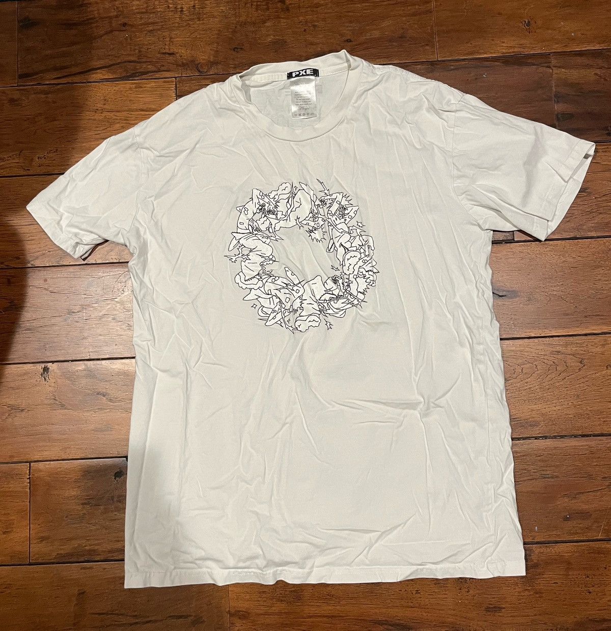 Drain Gang Ecco2k PXE In The Flesh White T Shirt