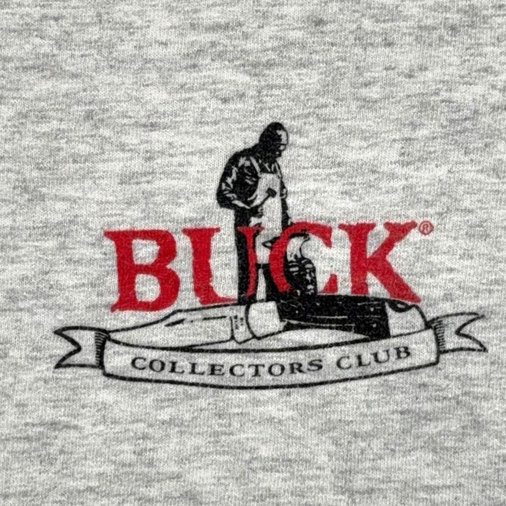Gildan VINTAGE Buck Knives Shirt Adult SMALL Gray Collectors Club Funny Humor Y2K Size US S / EU 44-46 / 1 - 2 Thumbnail