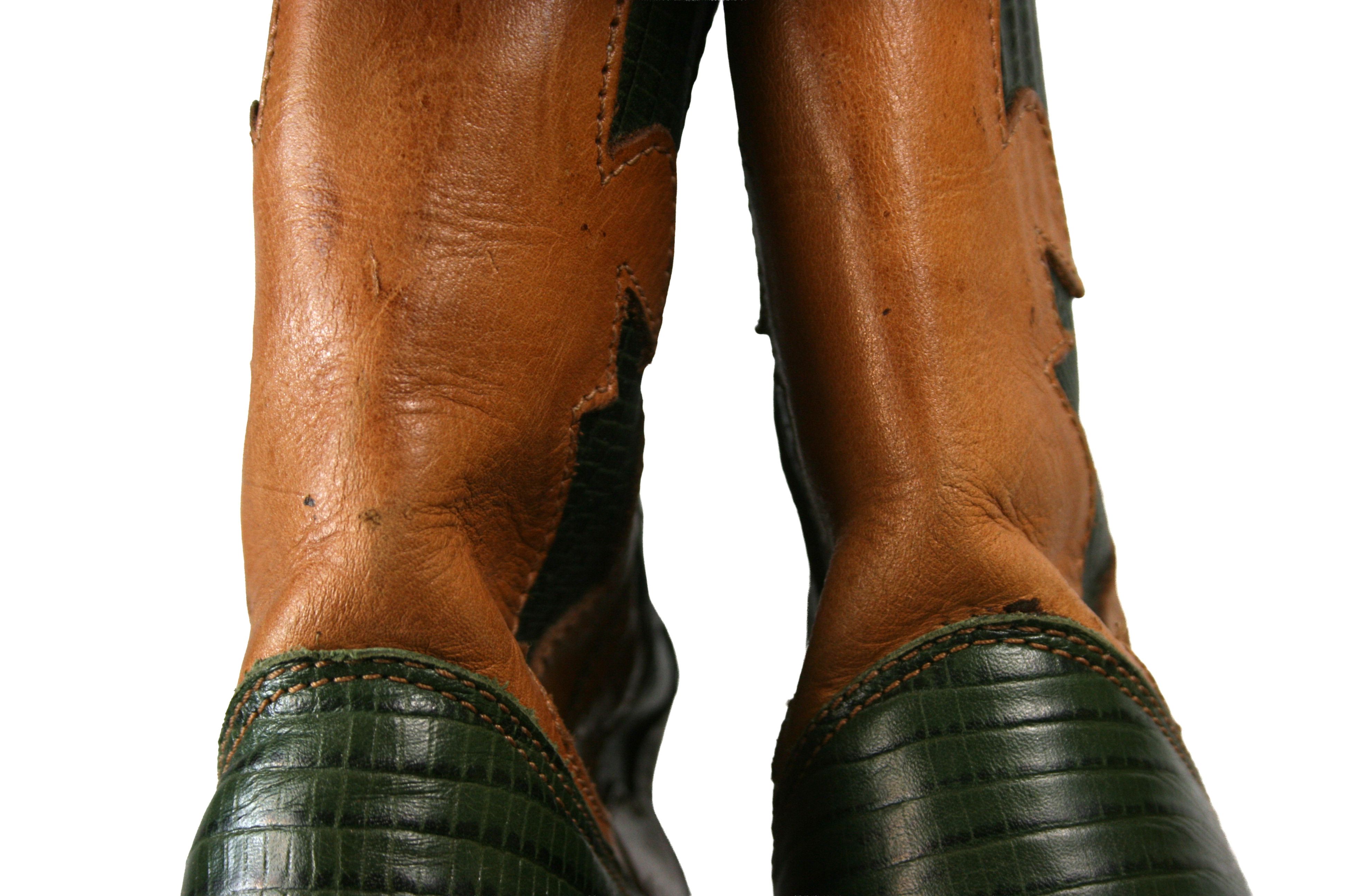 Cowboy Equipment Circle S Leather Cowboy Boots Made in Brazil Size US 7.5 / IT 37.5 - 11 Thumbnail