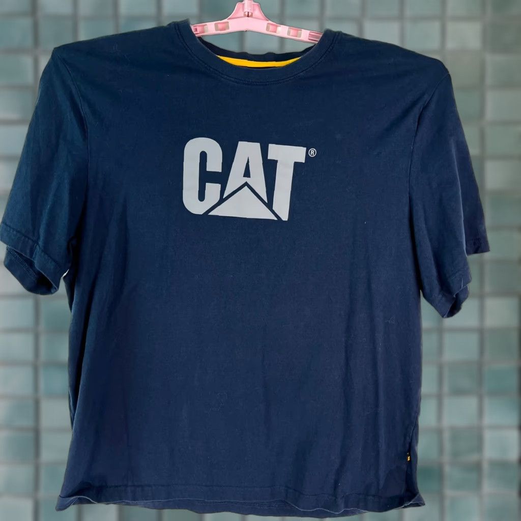 Caterpillar Caterpillar Shirt Mens Logo Blue Pullover T-Shirt 2XL Size 2XL Blue Crew Neck Short Sleeve"} Size US XXL / EU 58 / 5 - 1 Thumbnail