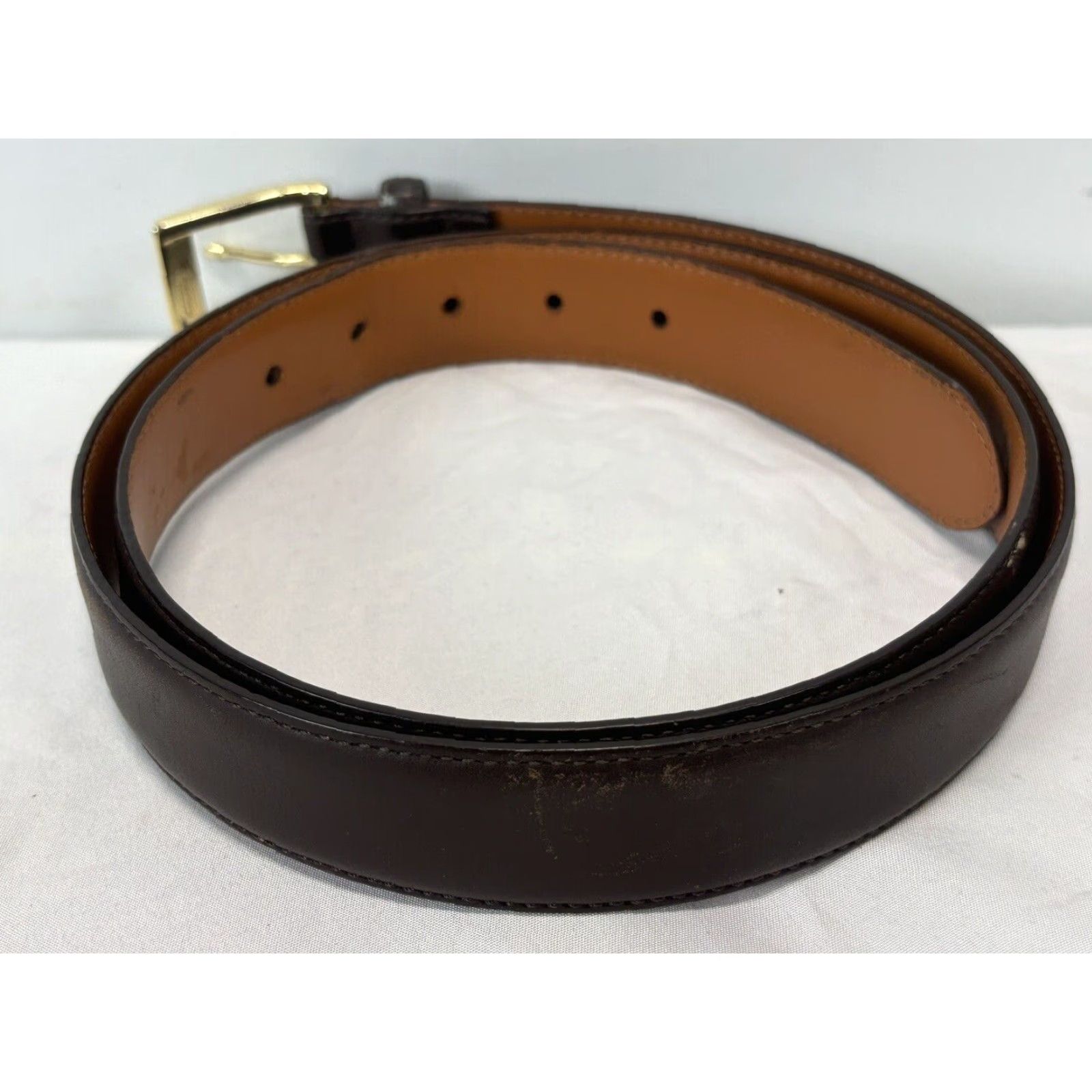Coach Coach Dark Brown Leather Belt Men’s 42 Classic 1.25” Width Size 42 - 3 Thumbnail