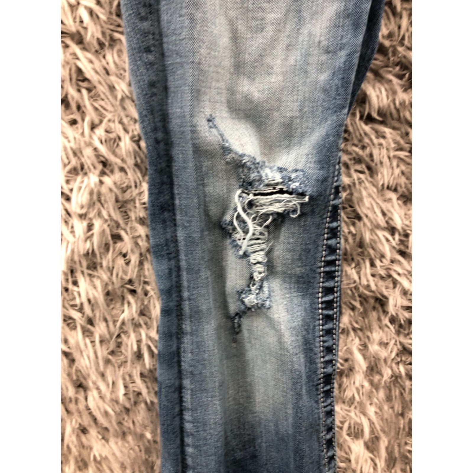 Miss Me Miss Me Jeans Bootcut Size 27 Womens Blue Dark Distressed Pocket 5-Pocket Regular Low Rise Denim Modern American Size 27" / US 4 / IT 40 - 5 Thumbnail