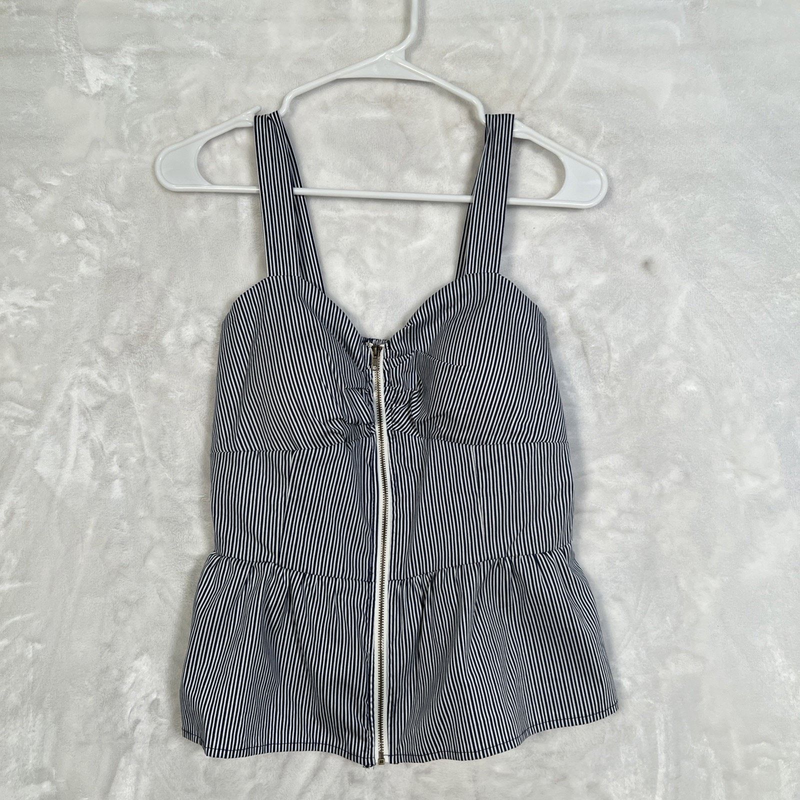 Liberty Liberty Love Corset Blue/White Stripe Sweetheart Full Zip Size L / US 10 / IT 46 - 1 Thumbnail