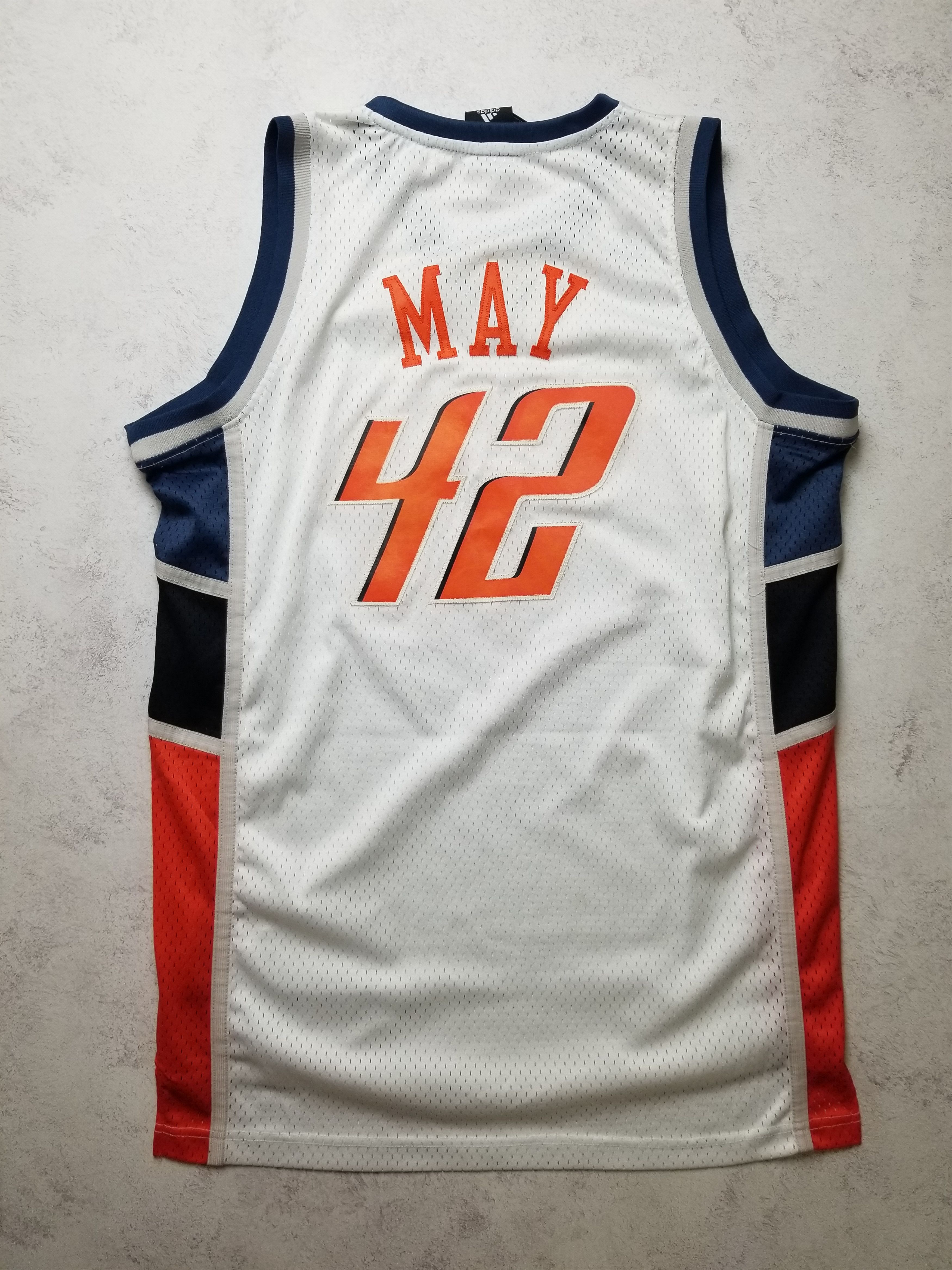 Adidas VTG Adidas Charlotte Bobcats #42 Sean May NBA Sewn Jersey Size US L / EU 52-54 / 3 - 2 Thumbnail