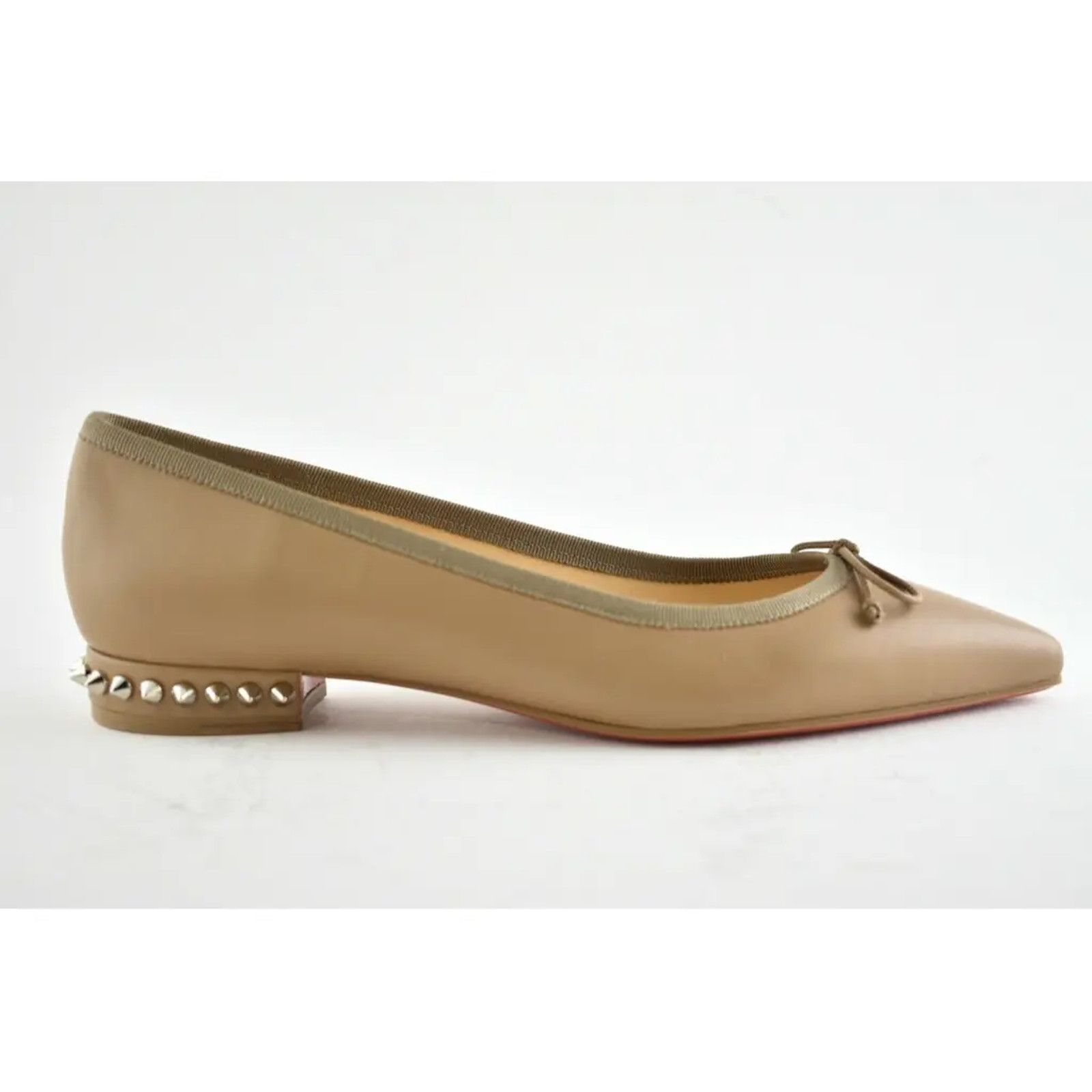 Christian Louboutin Christian Louboutin Hall Flat Fennec Nappa Leather Spike Size US 6 / IT 36 - 2 Thumbnail
