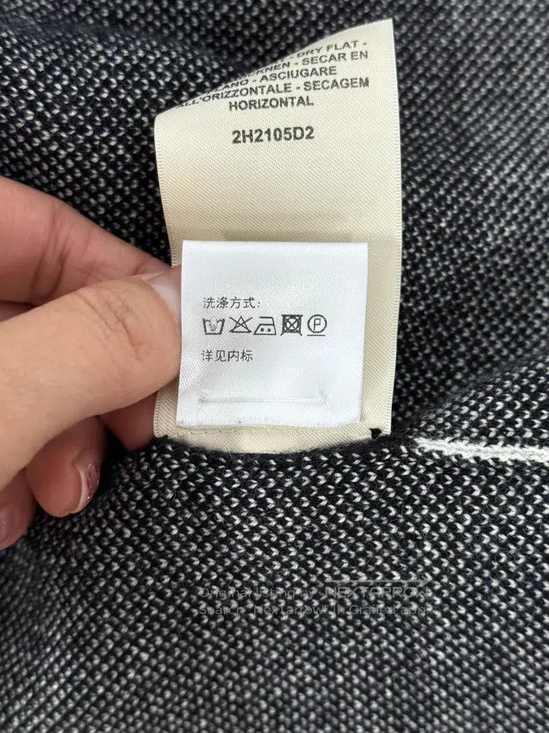 Hermes Hermes Long Black and White Cashmere Knit Cardigan Size XXS / US 00 / IT 34 - 7 Thumbnail