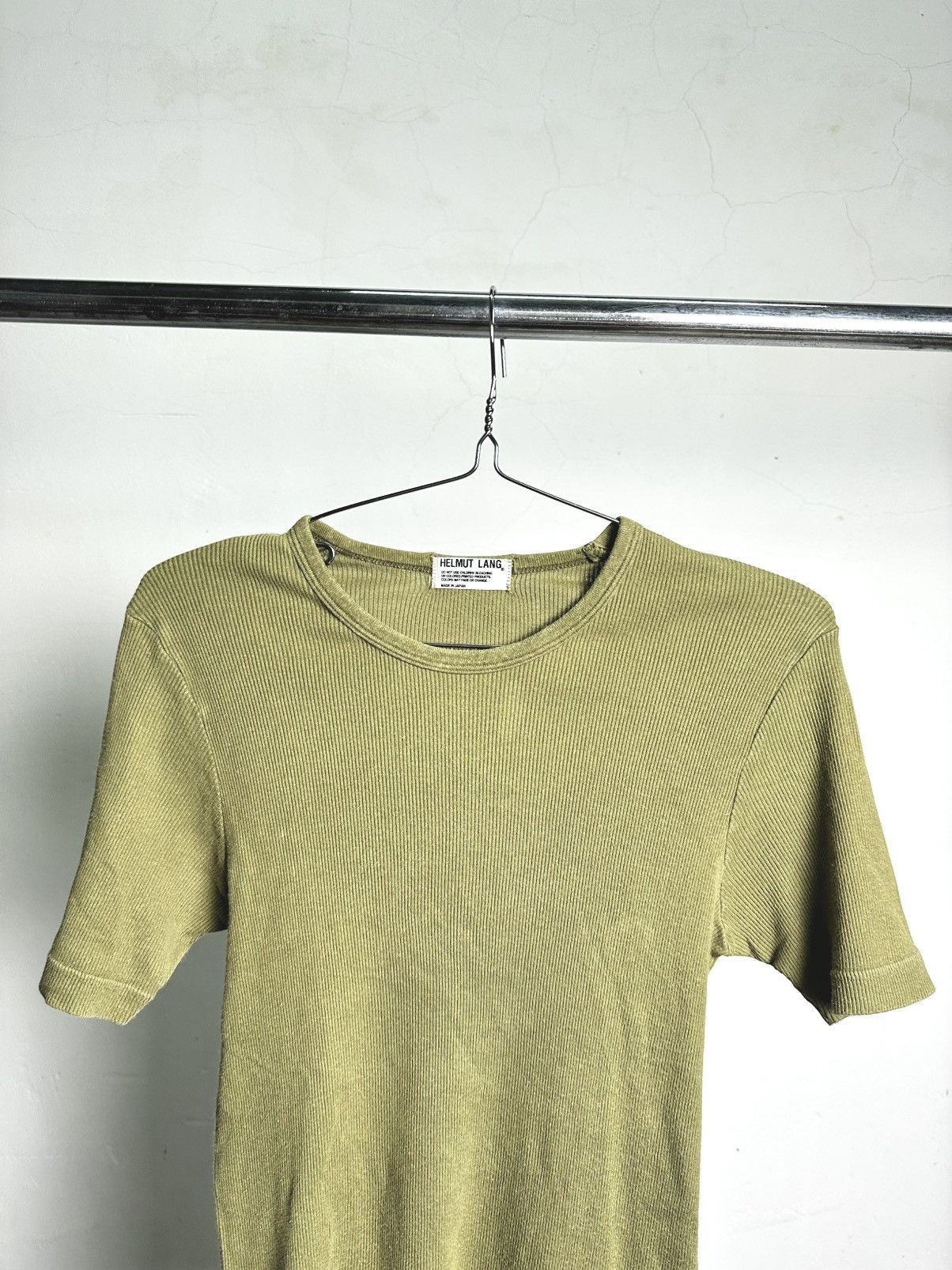 Helmut Lang 90’s Helmut Lang Army Ribbed Tshirt Size US S / EU 44-46 / 1 - 2 Thumbnail