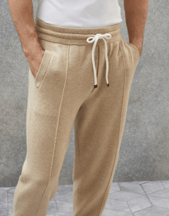 Brunello Cucinelli o1la1rc1a0325 Cashmere Pants in Tan Size US 30 / EU 46 - 3 Thumbnail