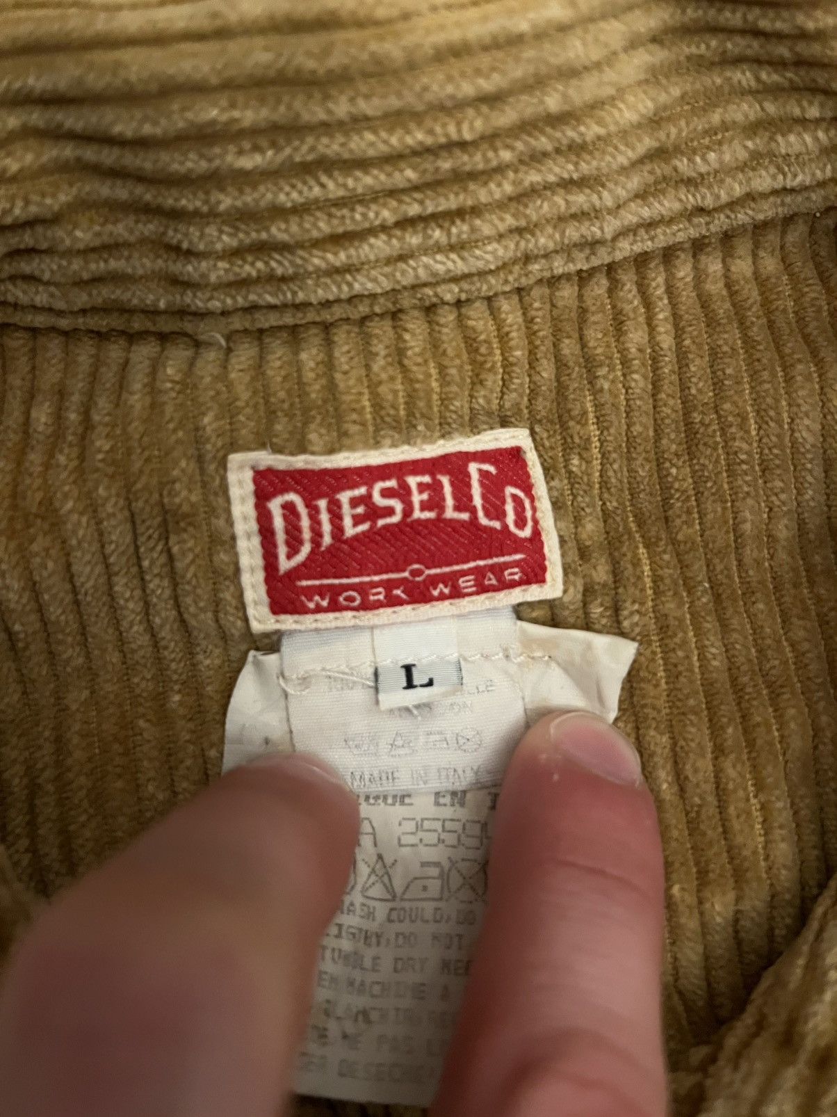 Diesel Vintage Diesel Workwear Herbert Corduroy Jacket Size US L / EU 52-54 / 3 - 6 Thumbnail