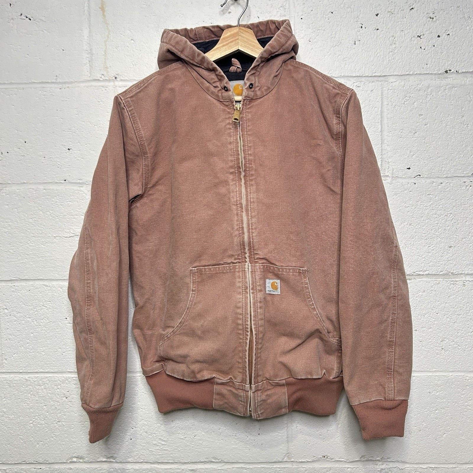Carhartt Carhartt Hooded Active Jacket “Burlwood/Dusty Pink” WJ130 Size S / US 4 / IT 40 - 1 Thumbnail