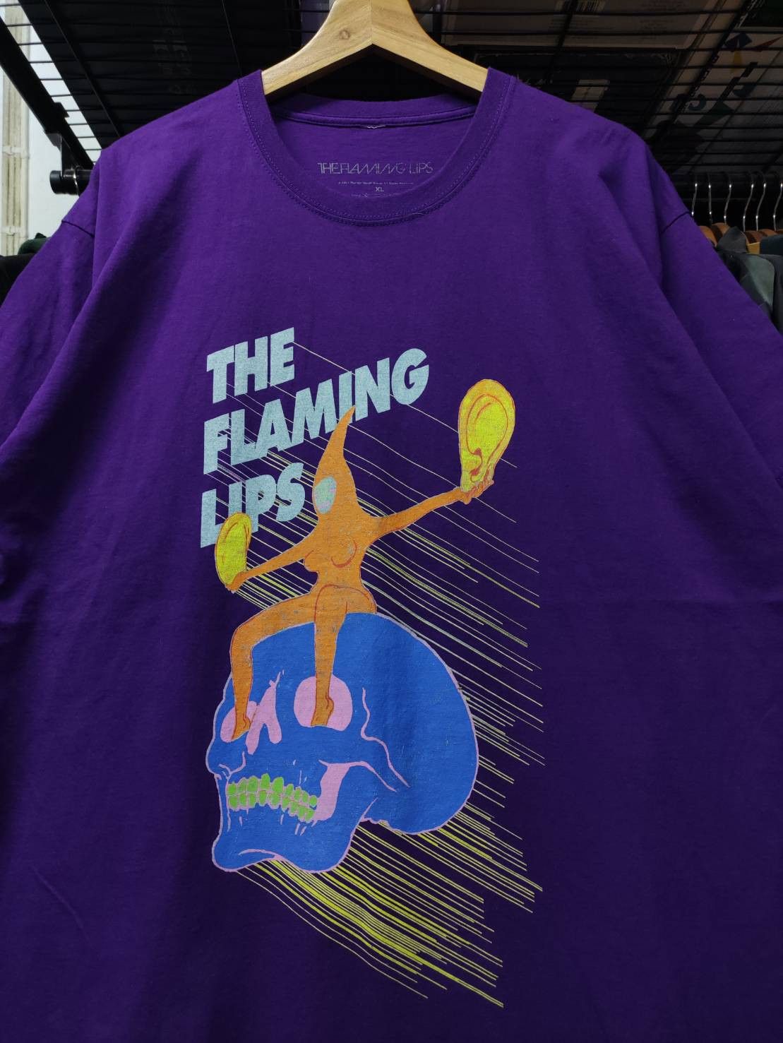 Band Tees The Flaming Lips " Skull Rider " Made in UK T-Shirt Size US XL / EU 56 / 4 - 1 Thumbnail