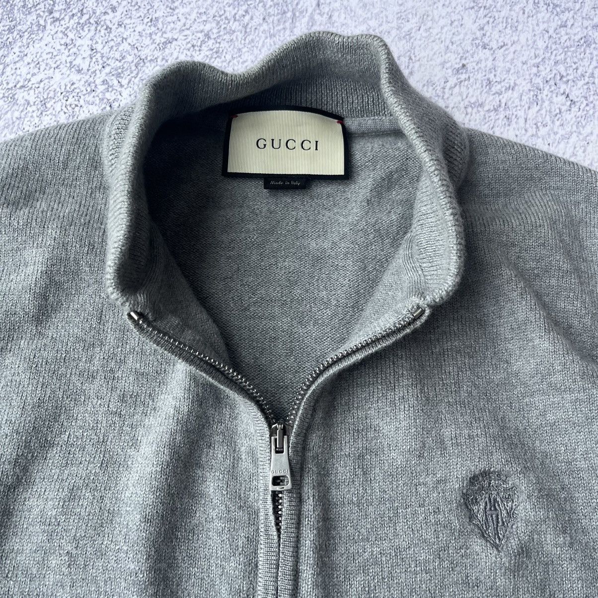 Gucci Gucci zip-up grey wool sweater made in Italy Size US XL / EU 56 / 4 - 3 Thumbnail