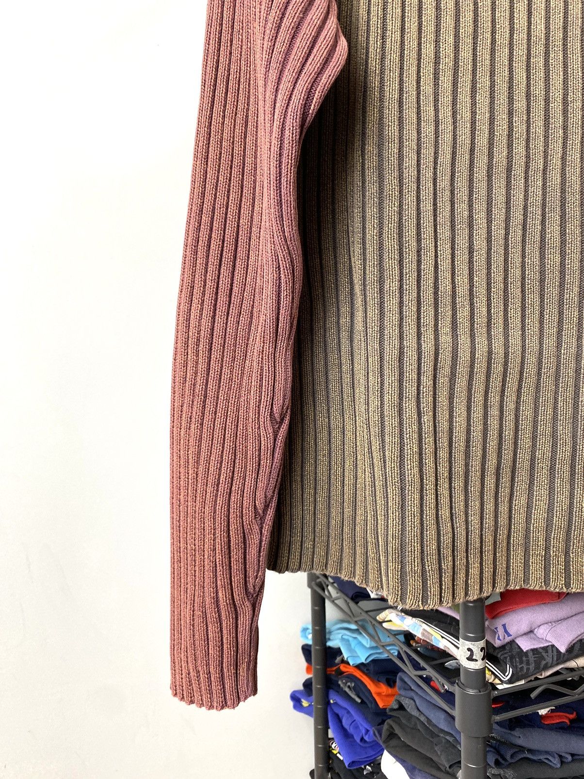 Y2K Vintage Striped Diesel Style Japanese Knit Sweater