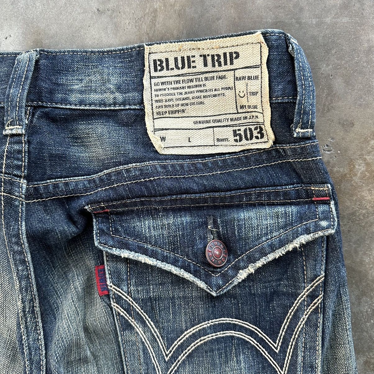 Japanese Brand Vintage Edwin Distressed Rusty Jean Flare Faded Denim Pant Size US 32 / EU 48 - 15 Thumbnail