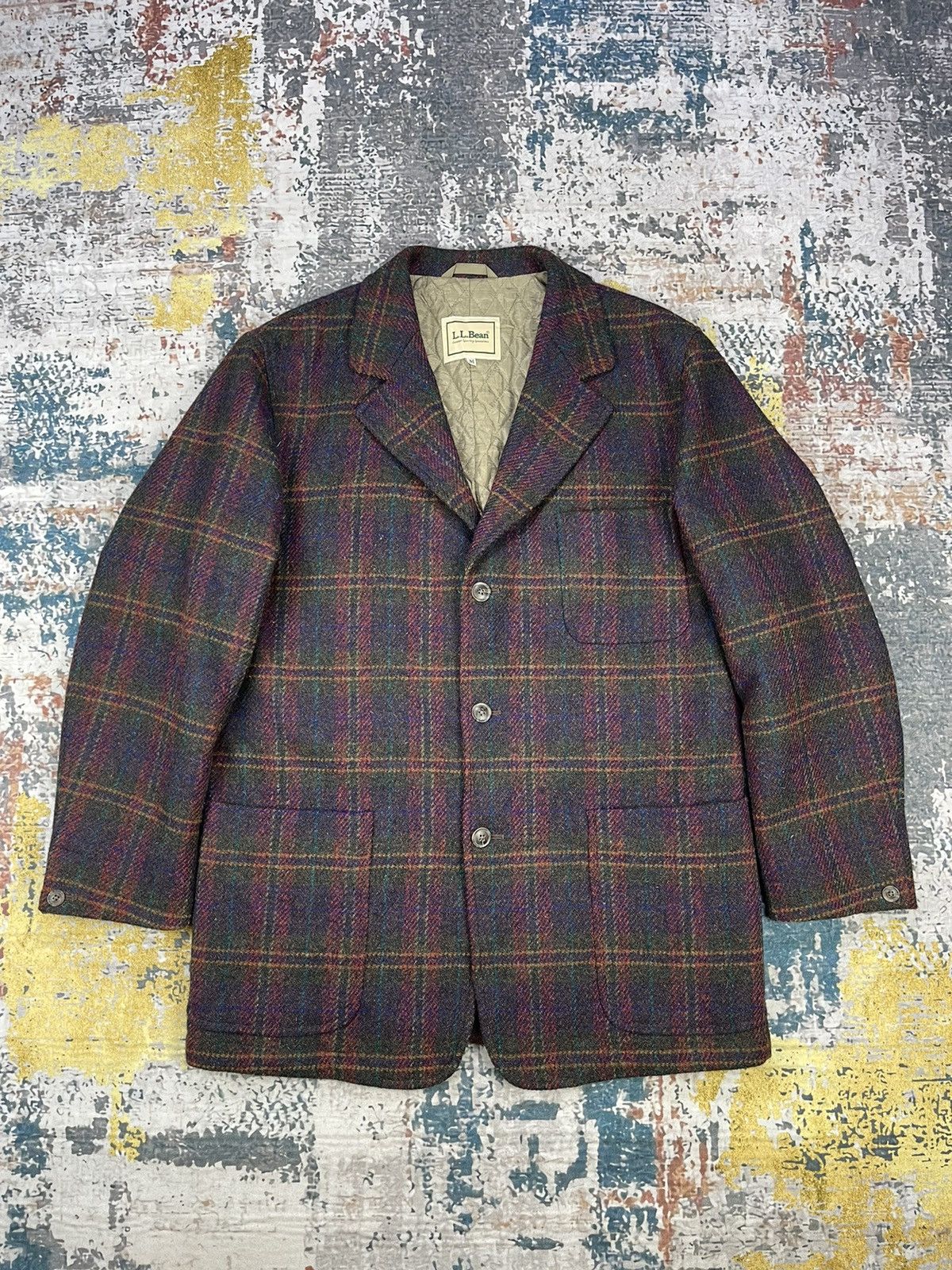 L.L. Bean Vintage LL Bean Checkered Plaid Wool Jackets Size US M / EU 48-50 / 2 - 1 Thumbnail