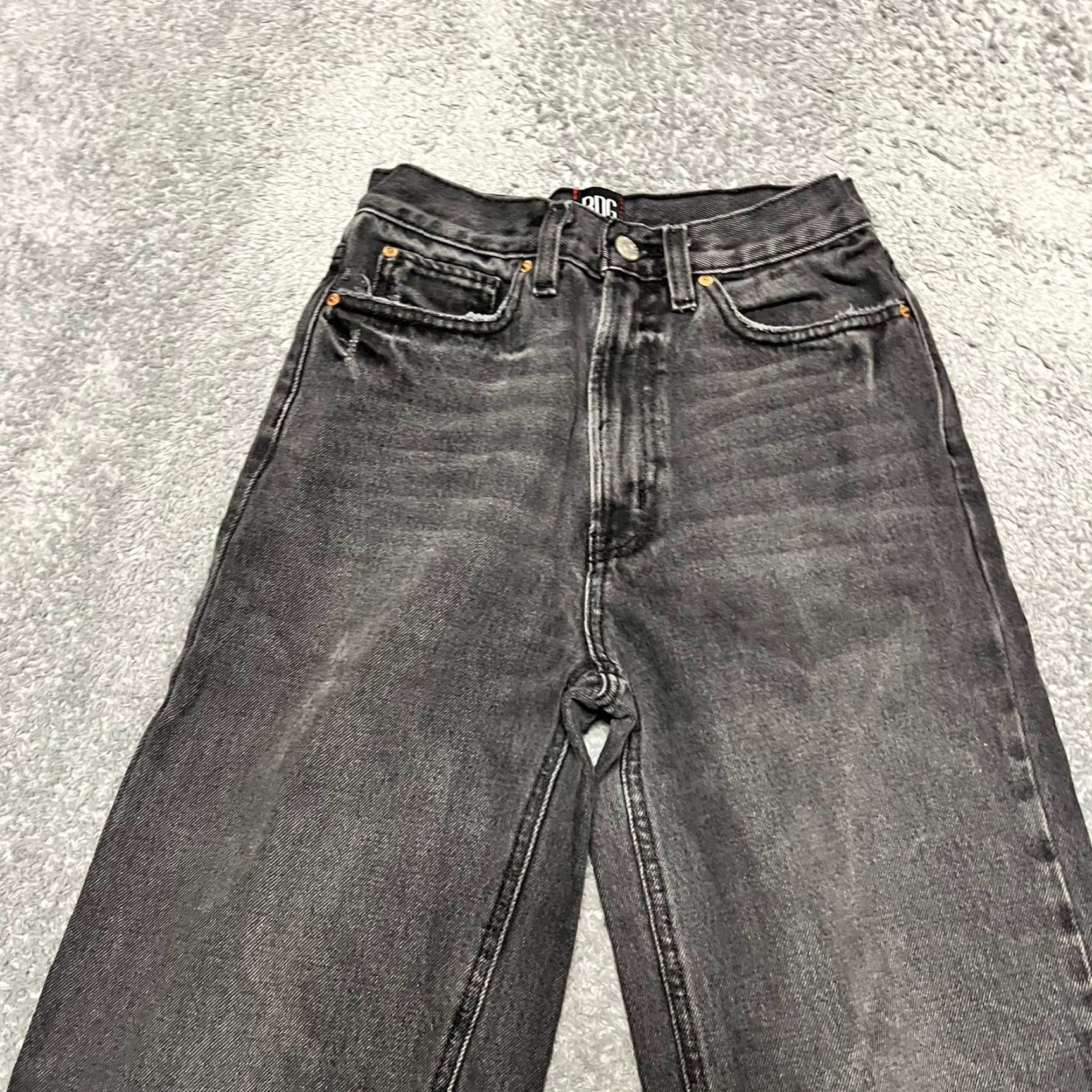 Bdg BDG Urban Outfitters Jeans Womens 26 Faded Black High Rise Wide Leg Baggy Skate Womens 26 Black Wide-Leg Baggy Jeans Size 26" / US 2 / IT 38 - 2 Thumbnail