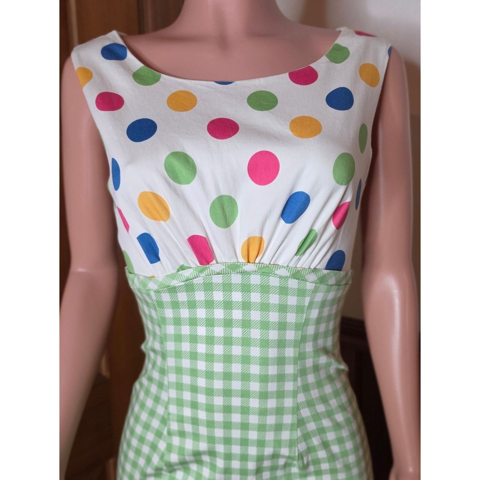 Vintage Barbie x Unique Vintage Lunch On The Terrace 60s Midi Dress Size M / US 6-8 / IT 42-44 - 5 Thumbnail