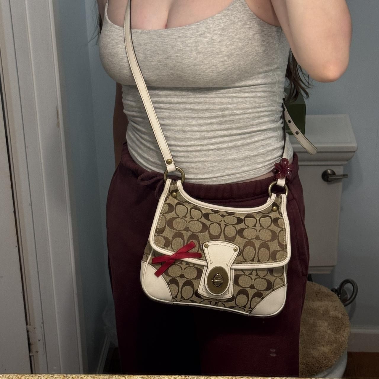 Coach Vintage Coach White & Monogramed Crossbody Size ONE SIZE - 8 Thumbnail
