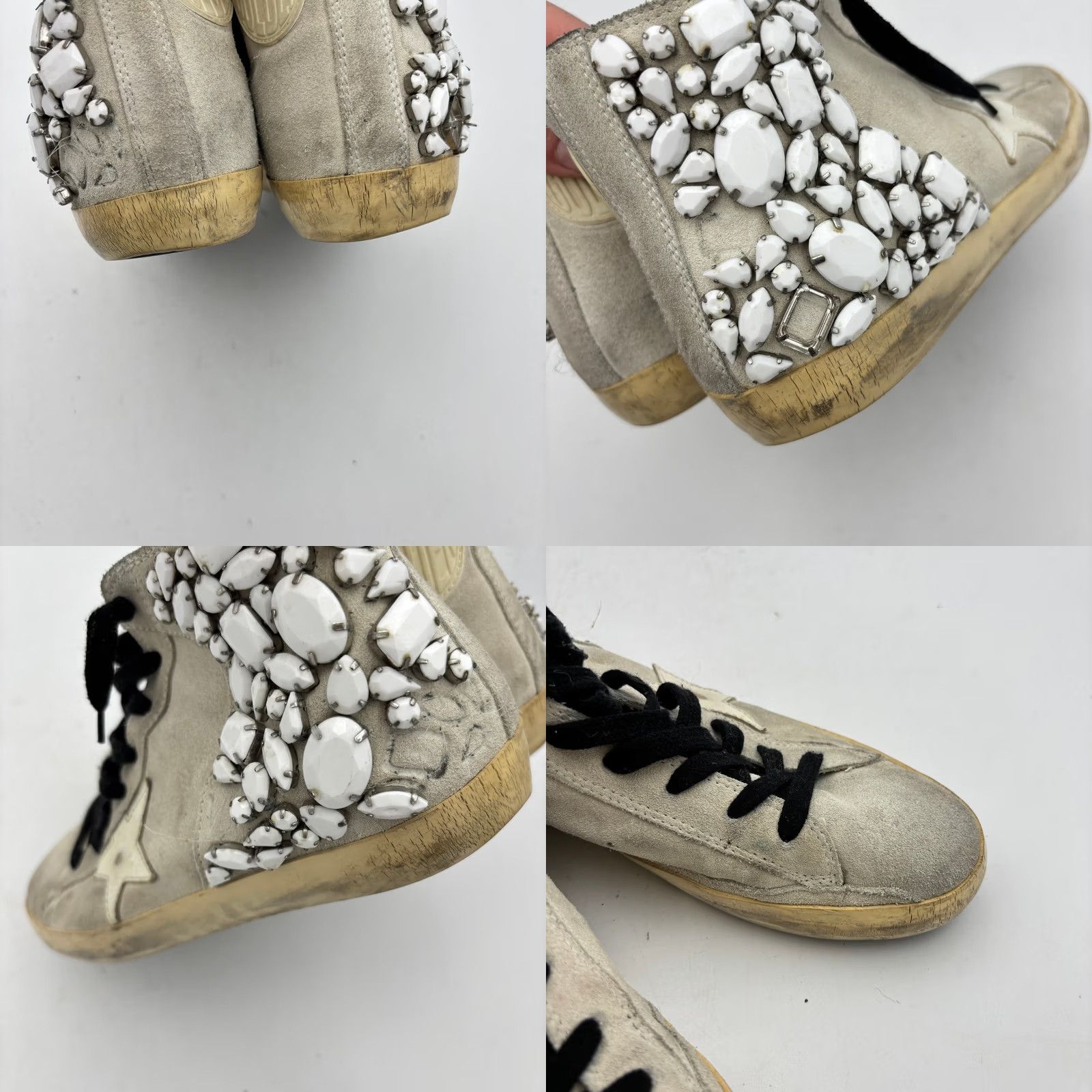 Golden Goose Golden Goose Francy Suede Sneaker Shoes Hi Top Embelished Stones 39 US 9 Women's Size M / US 6-8 / IT 42-44 - 9 Thumbnail