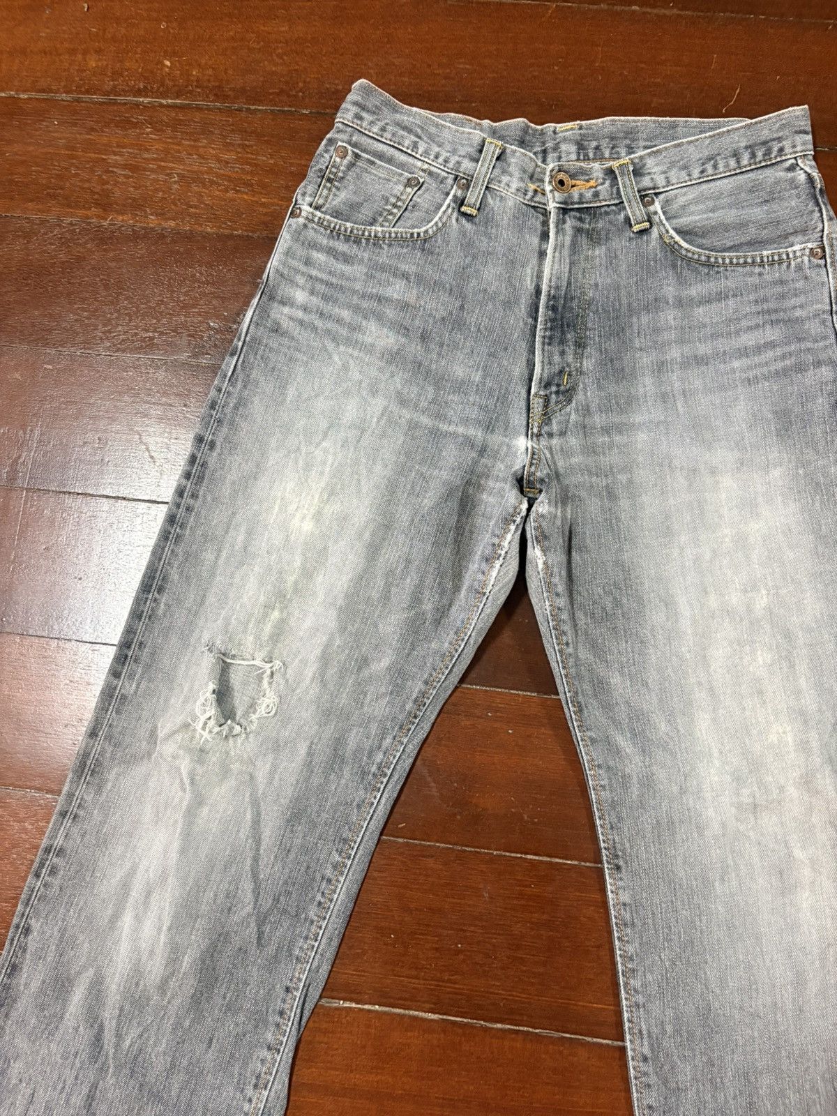 Edwin Vtg Edwin 505Z Selvedge Mudwash Distressed Denim Jeans baggy Size US 32 / EU 48 - 5 Thumbnail