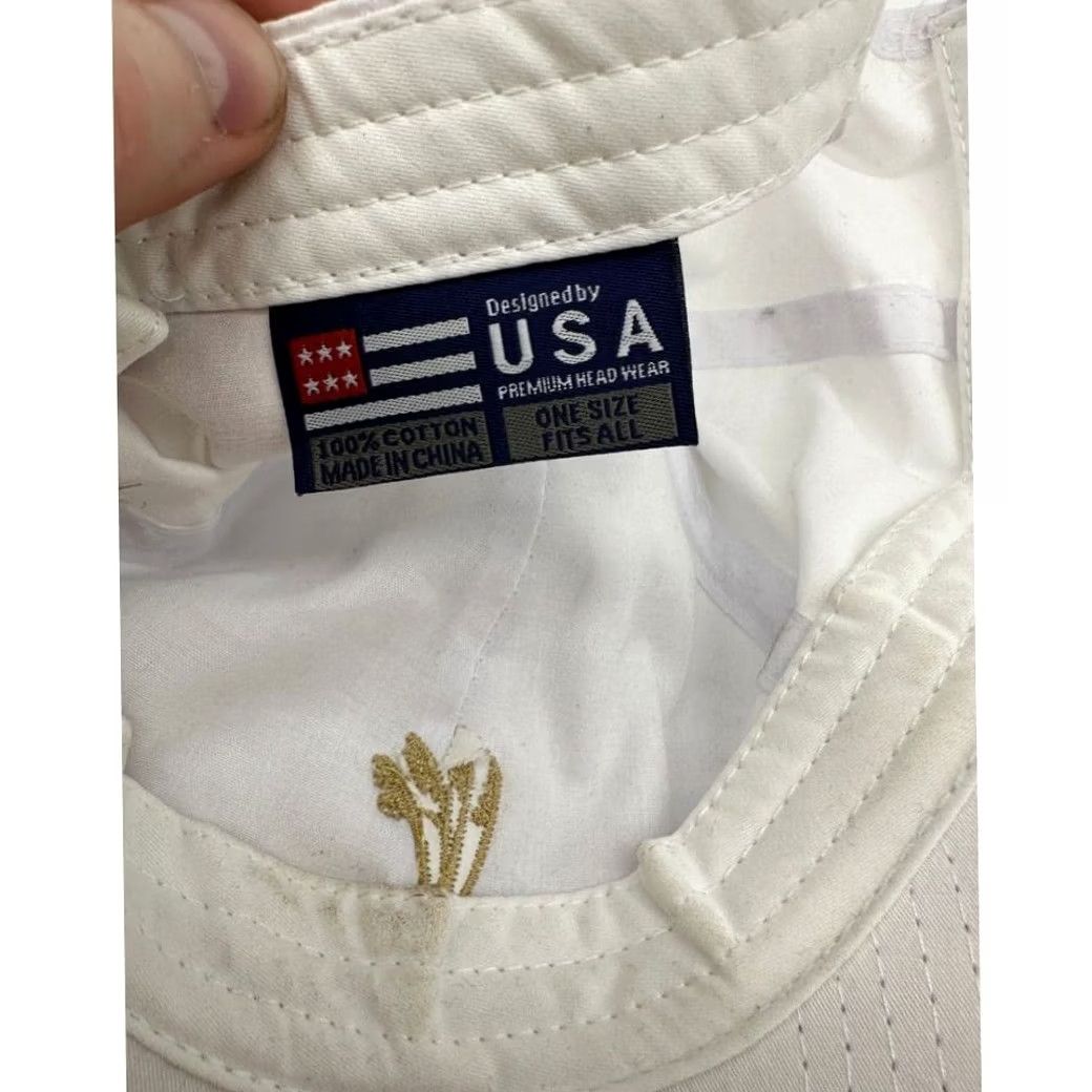Vintage EK USA Hat Adult OSFA White Baseball Cap Mens 100% Cotton Strapback NEW Size ONE SIZE - 5 Thumbnail