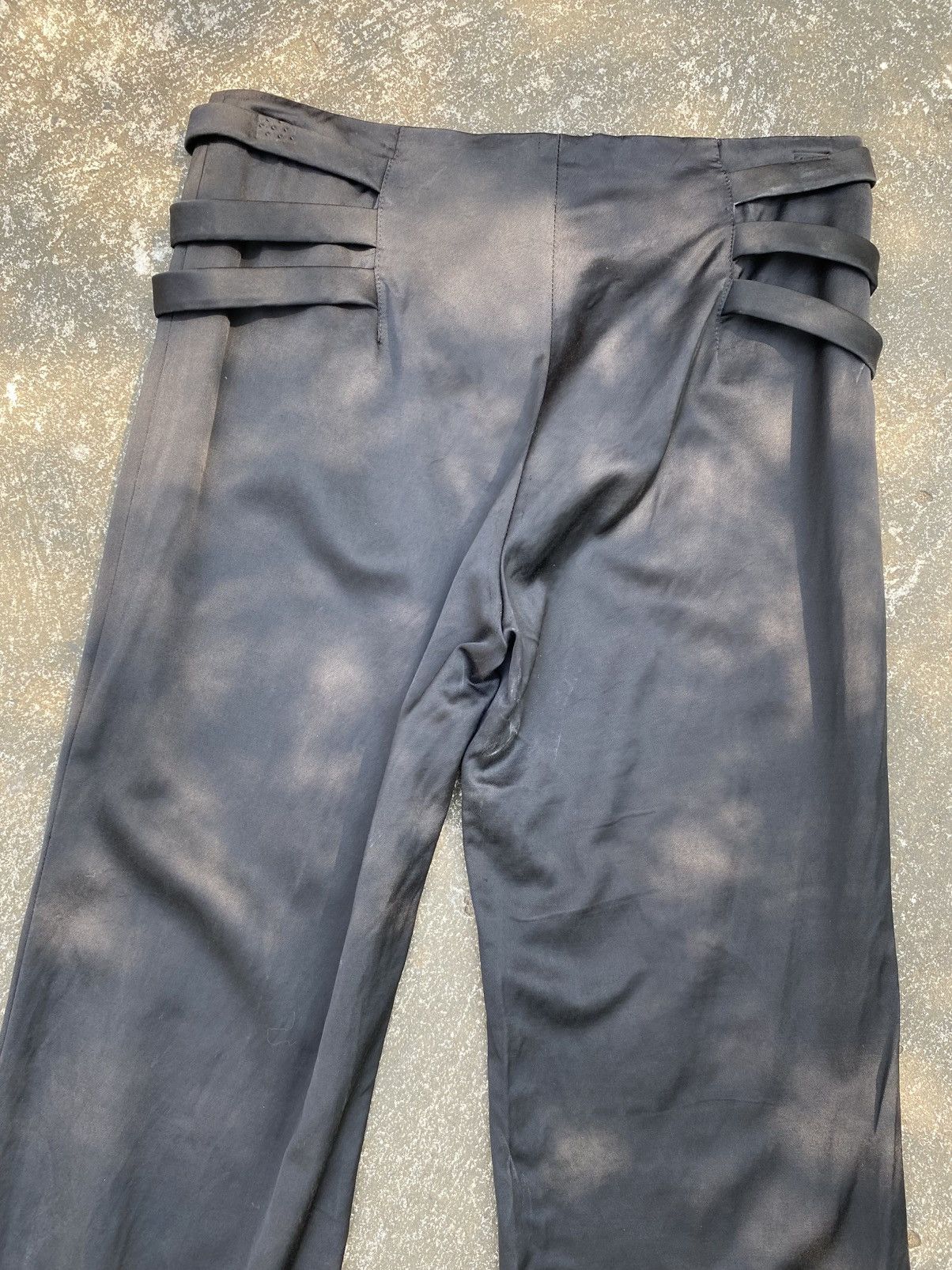 Emporio Armani EMPORIO ARMANI Black Silk Trim-Waist Pants Size 28" / US 6 / IT 42 - 13 Thumbnail