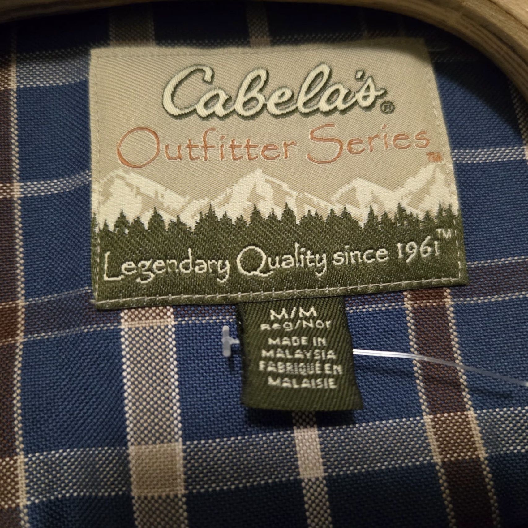Vintage Cabela's Shirt Men's M Plaid Long Sleeve Button-Up with Pockets NWOT Outdoor Camp Casual Workwear Blue Size US M / EU 48-50 / 2 - 5 Thumbnail