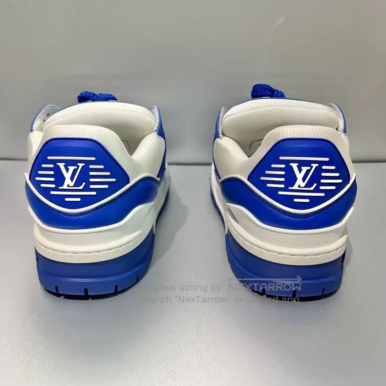 Louis Vuitton Louis Vuitton Trainer Maxi Fat Ding White Blue shoes Size US 10 / EU 43 - 5 Thumbnail