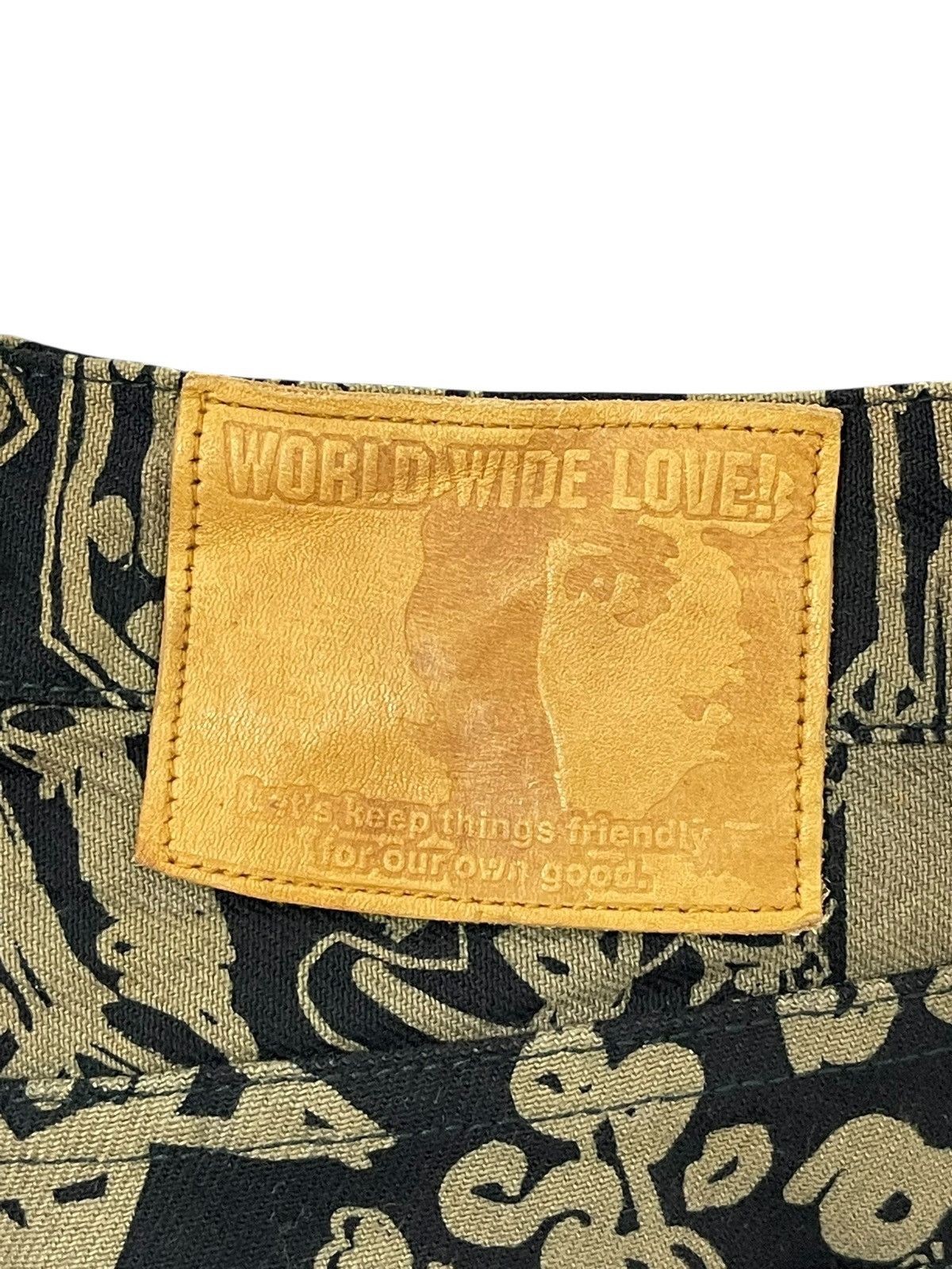 Japanese Brand Slim Jeans World Wide Love Japan Pop Art 4🟦0 Size US 29 - 14 Thumbnail