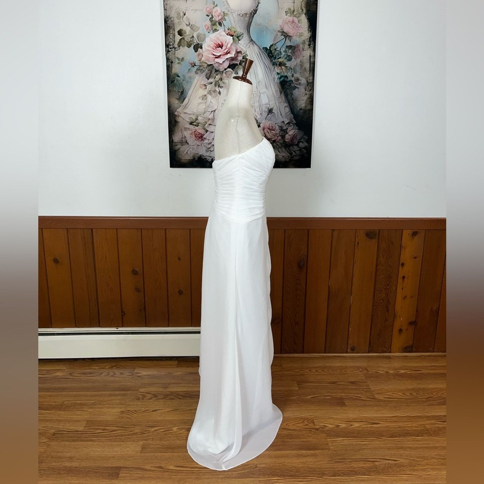 Other Elegant Ada James Chiffon High Low Wedding Gown! Size M / US 6-8 / IT 42-44 - 5 Thumbnail