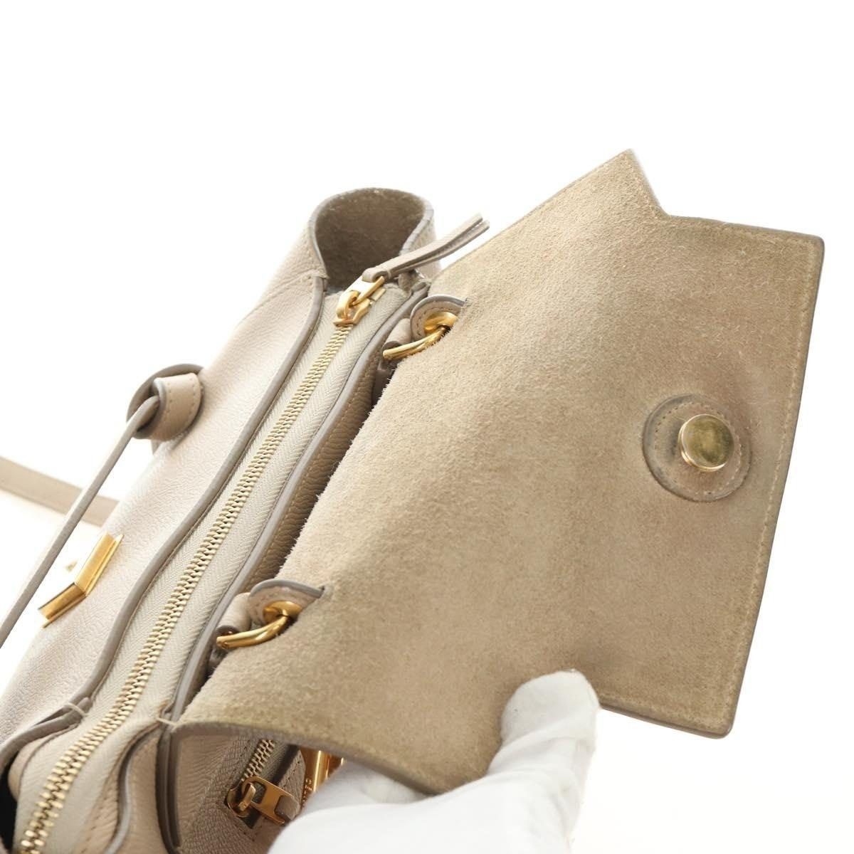 Celine Celine Leather Belt Bag Micro Handbag Beige Size ONE SIZE - 7 Thumbnail