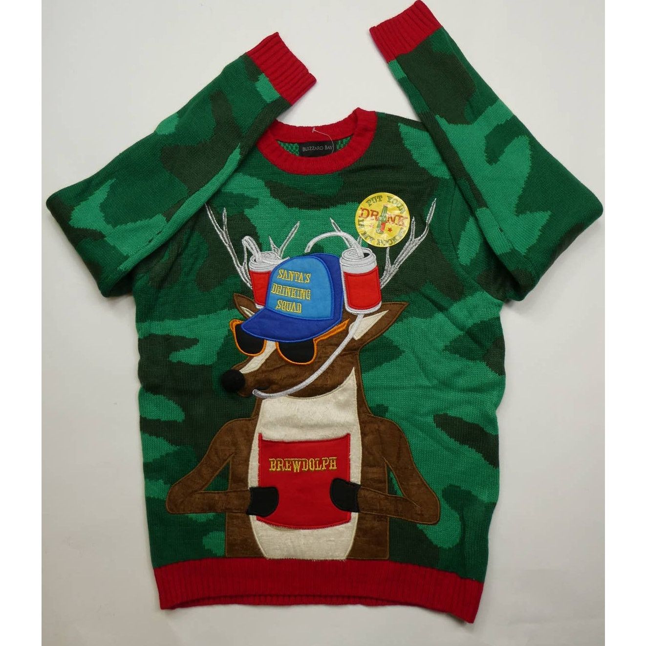 Holiday Brand BLIZZARD BAY holiday sweater, deer drinking sweater, small Size US S / EU 44-46 / 1 - 1 Thumbnail
