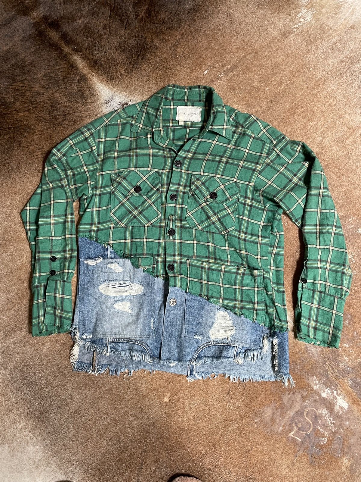 Greg Lauren Greg Lauren patchwork over shirt Size US S / EU 44-46 / 1 - 1 Thumbnail