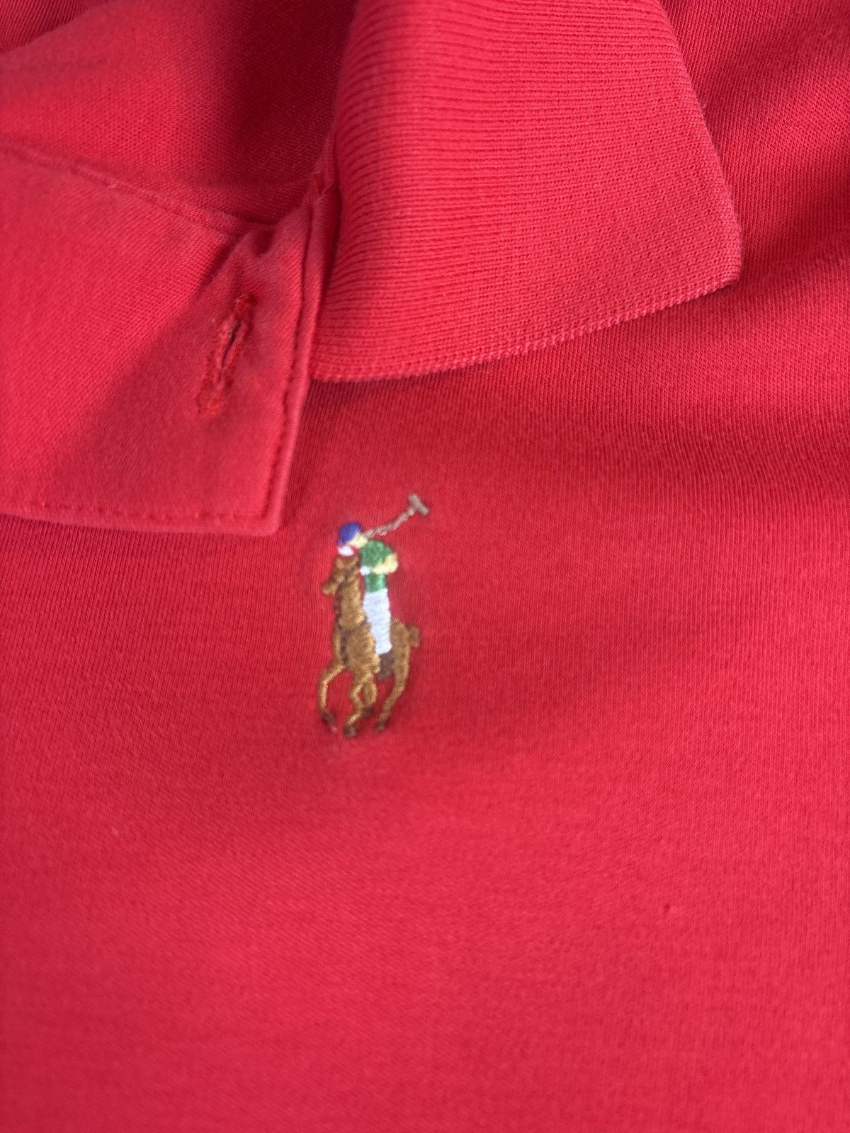 Polo Ralph Lauren Polo Ralph Lauren Red Pima Interlock Polo (L) Size US L / EU 52-54 / 3 - 2 Thumbnail