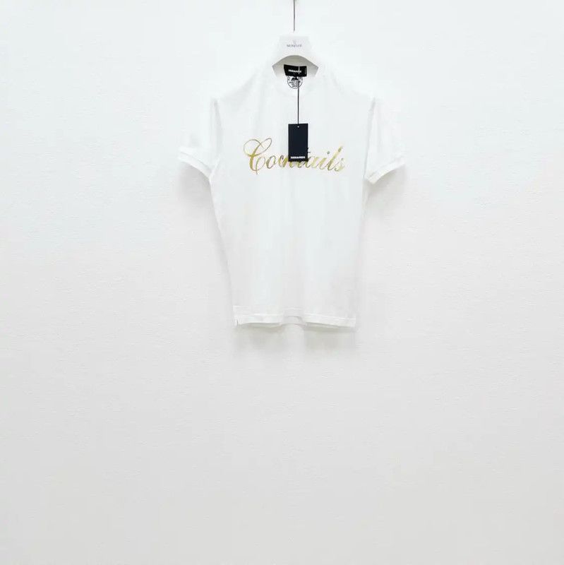 Dsquared2 DSQUARED2 Men's Summer White Cotton T-Shirt 0089 Size US S / EU 44-46 / 1 - 1 Thumbnail