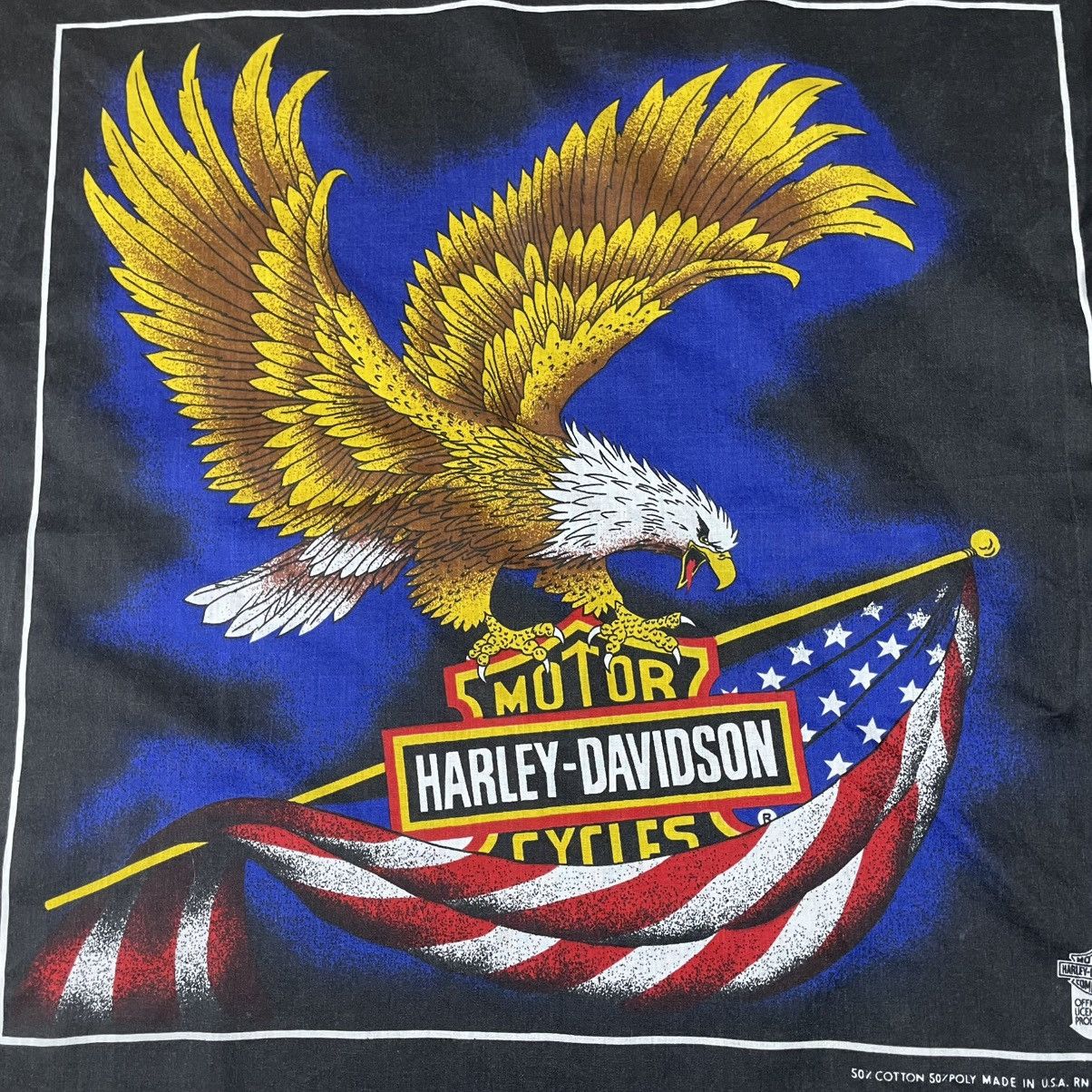 Vintage Harley Davidson Vintage 90s Bandana Size ONE SIZE - 2 Thumbnail