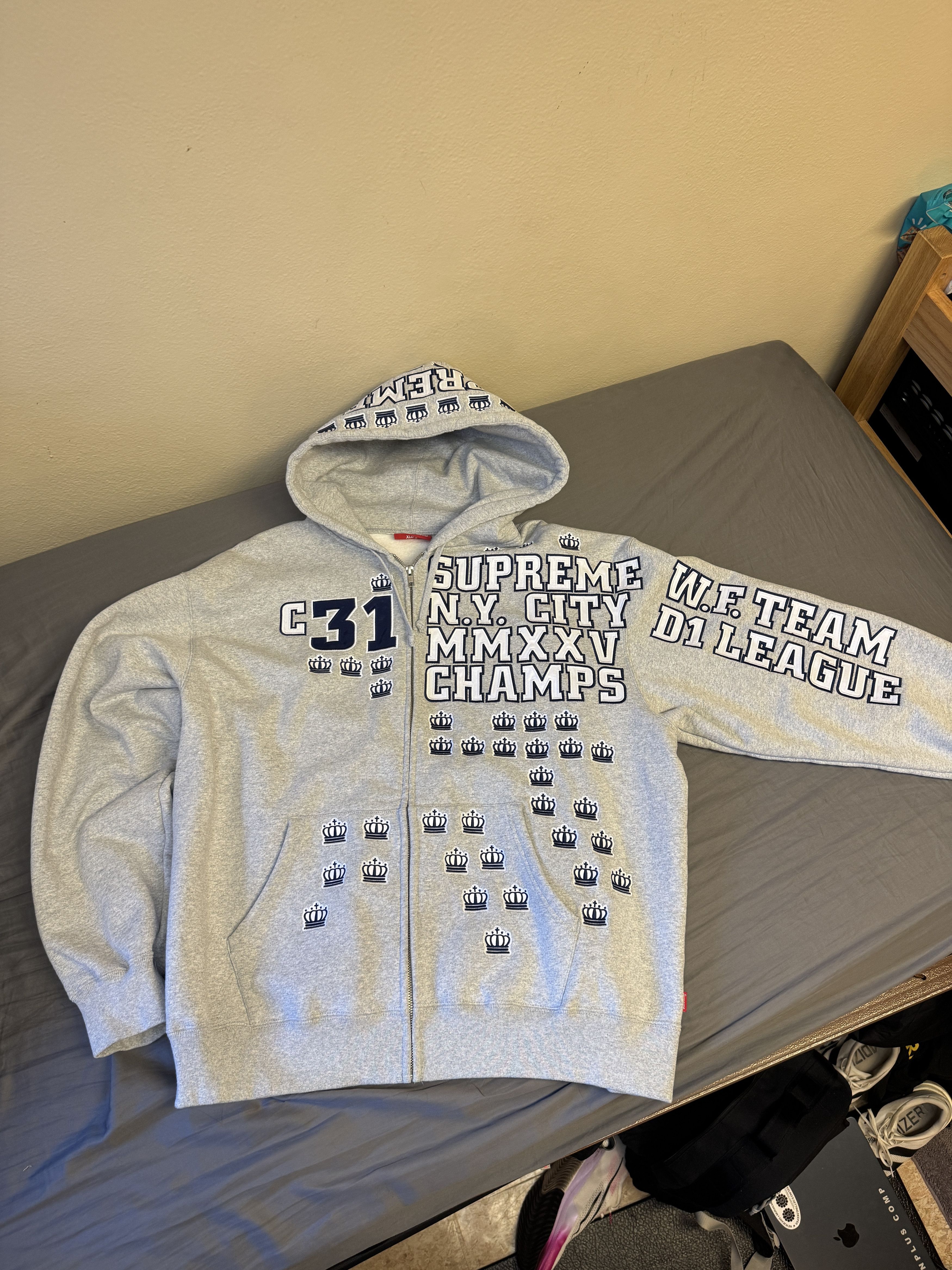 SuprLeague Champs Zip Up Hooded Sweatshirt - www.disolcolor.com