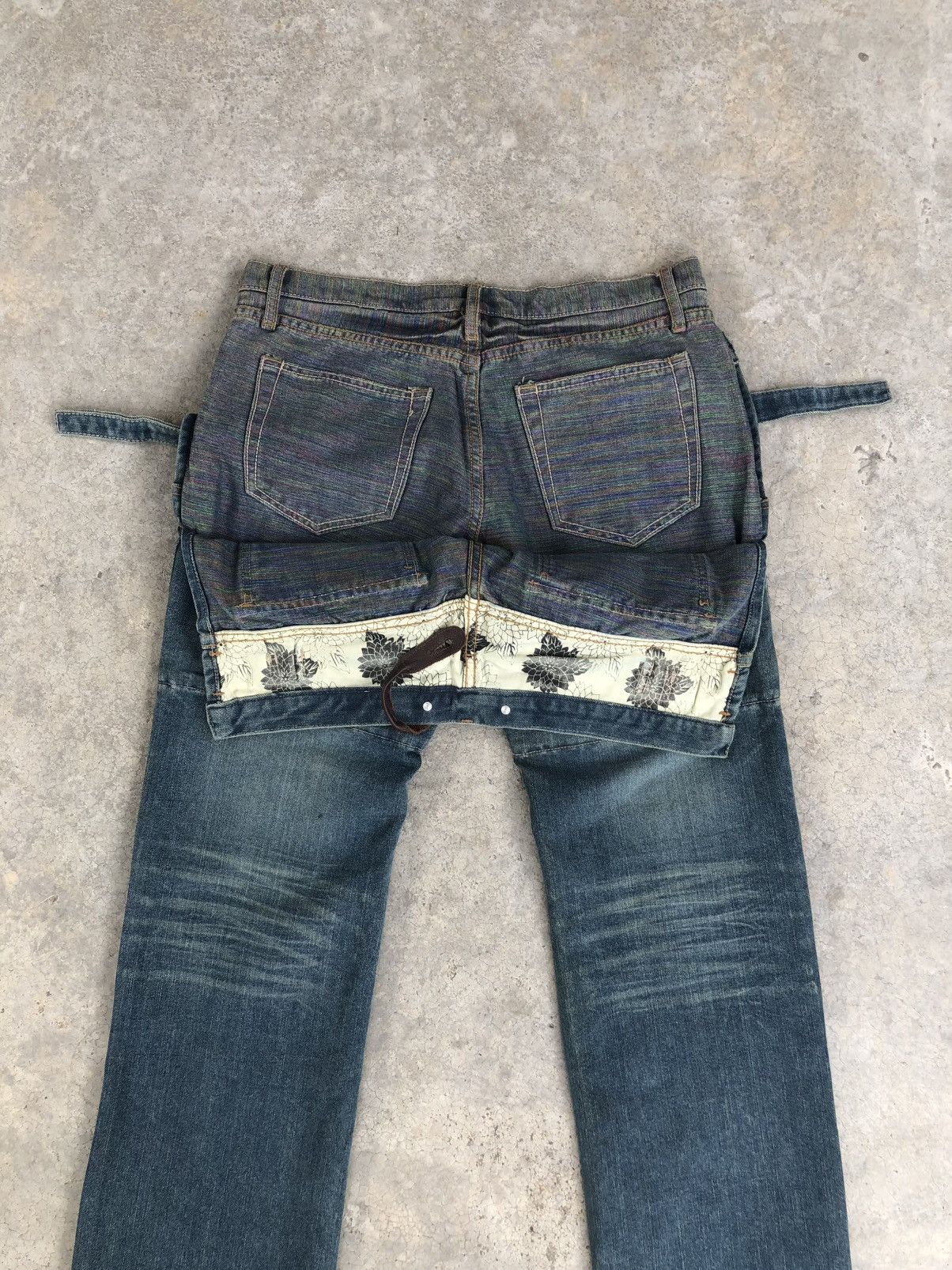 Japanese Brand Japanese Gumu Double Waist Distressed Denim Size US 34 / EU 50 - 10 Thumbnail