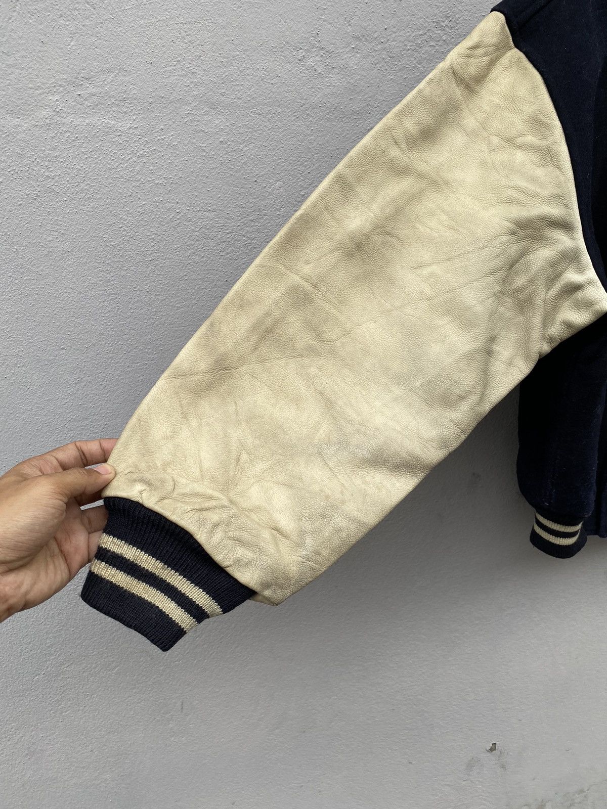 Japanese Brand 💥RARE💥 Vintage VAN JAC Varsity Leather Jacket Size US M / EU 48-50 / 2 - 7 Thumbnail
